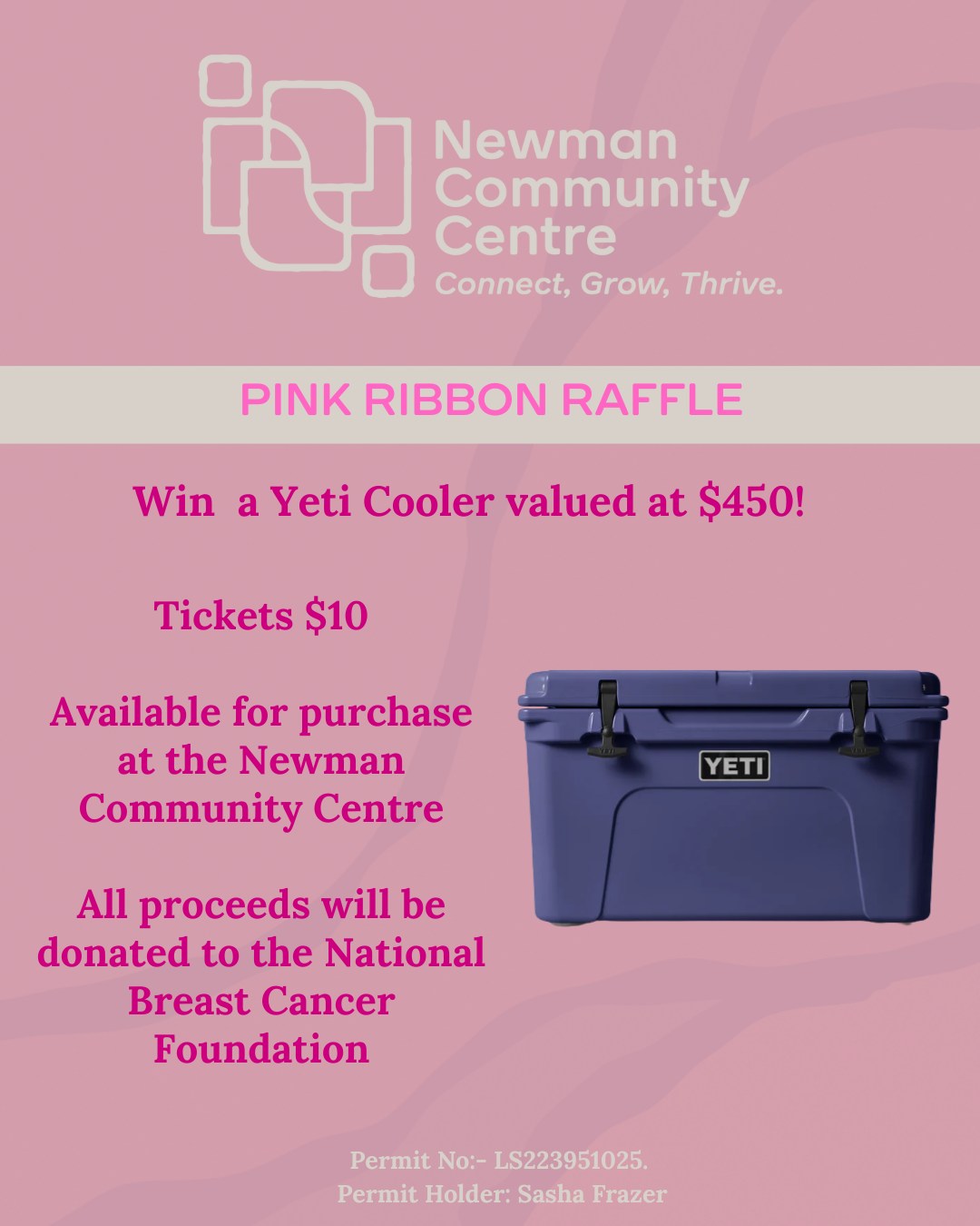🎀 PINK RIBBON RAFFLE 🎀... - The Newman Community Centre | Facebook