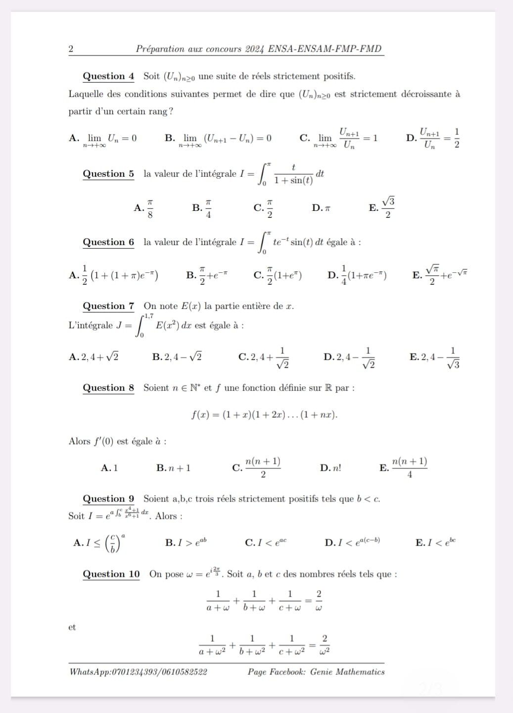 Genie Mathematics | Fès