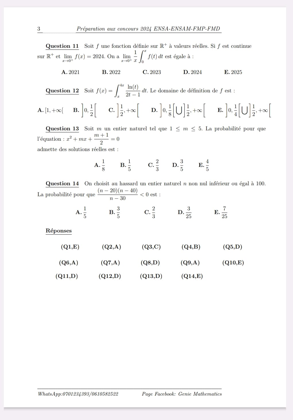 Genie Mathematics | Fès