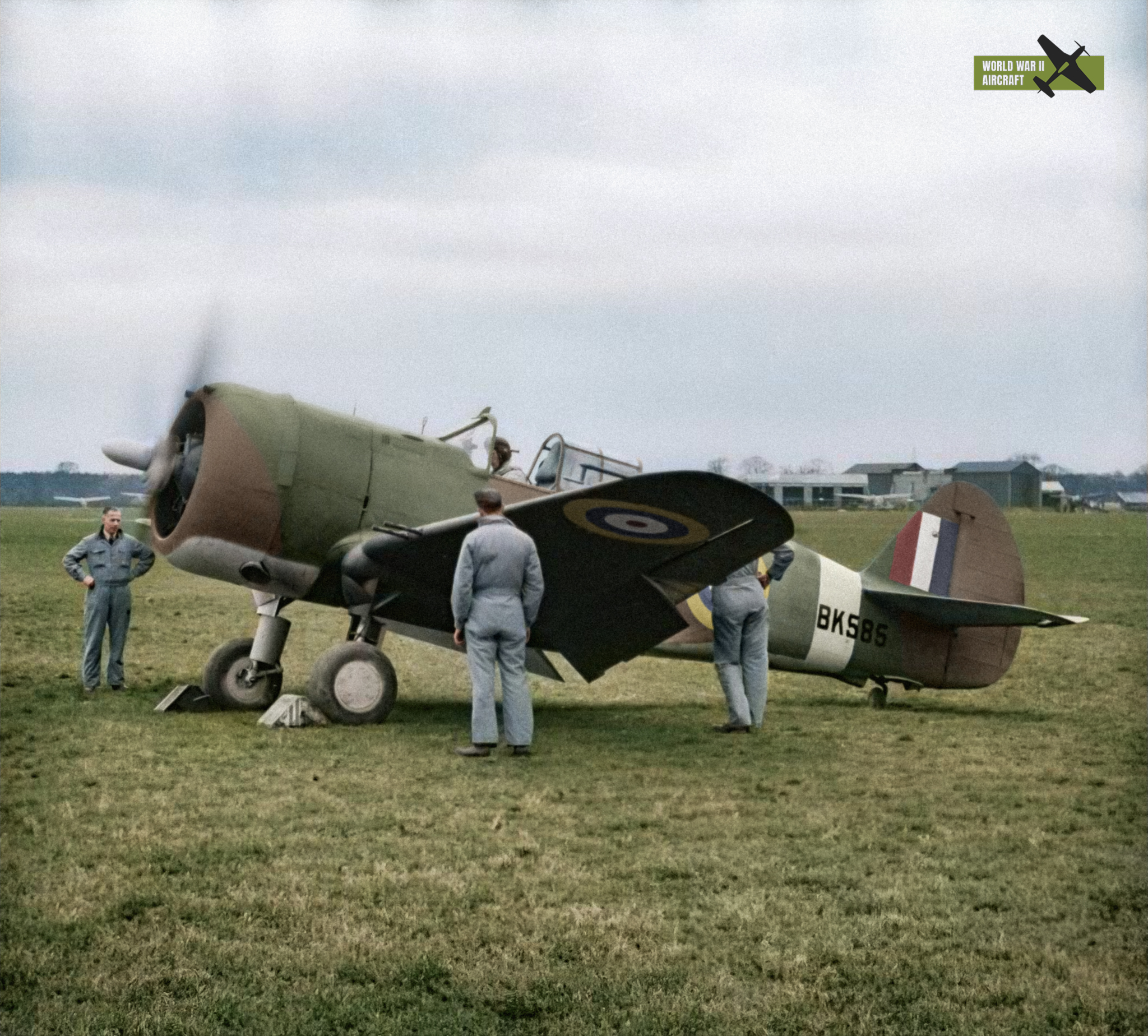 World - Mohawk Mark IV, BK585, running up its engine prior to giving a ...