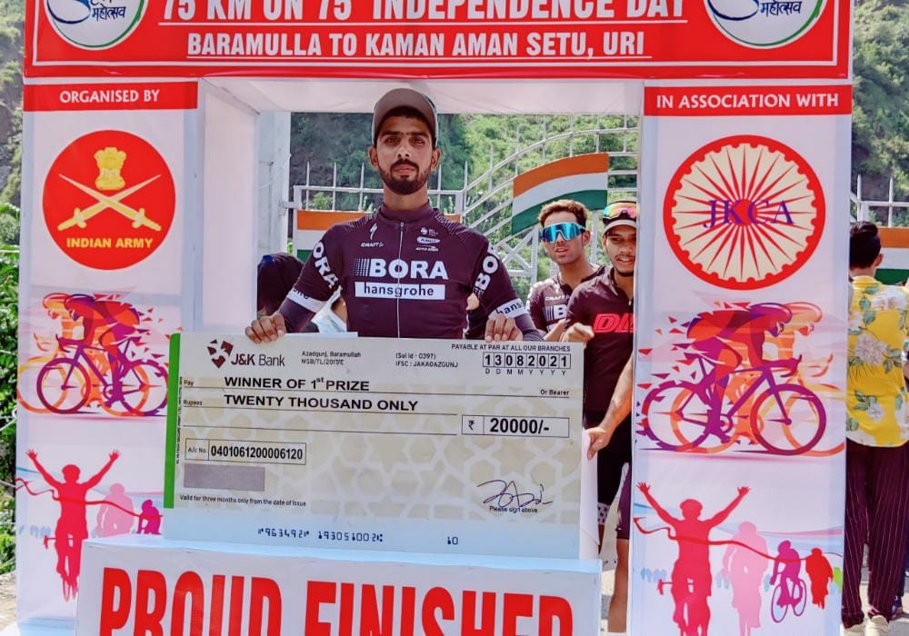 JKSportstime - Cyclist from Budgam #Waheed finished the... | Facebook