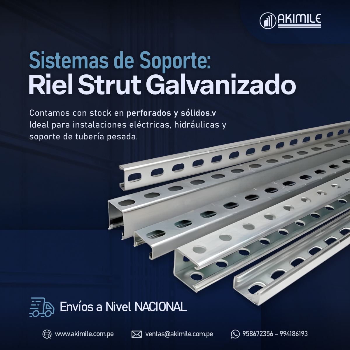 akimile-sistemas-de-soporte-riel-strut-galvanizado-perforado-y
