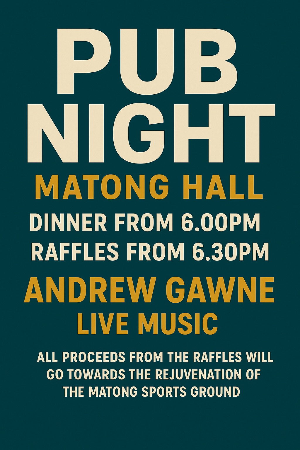 The New Farmer’s Home - Matong Pub Night