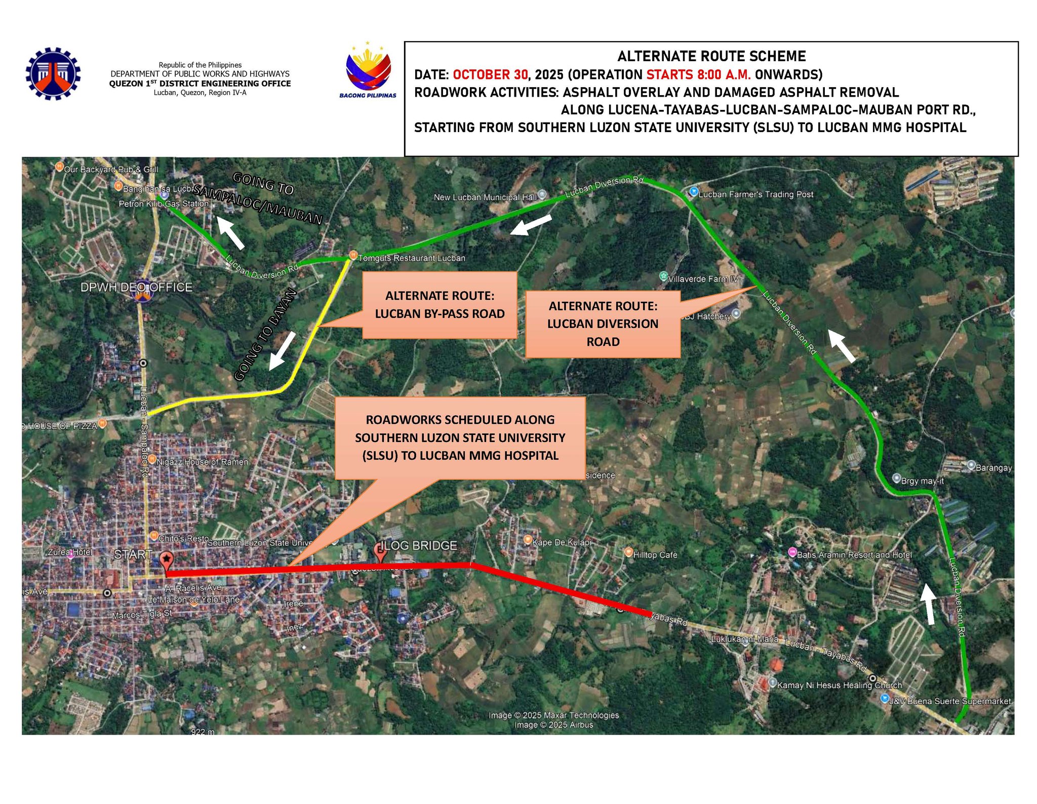 Local - 𝗥𝗢𝗔𝗗 𝗔𝗗𝗩𝗜𝗦𝗢𝗥𝗬 | DPWH Quezon 1st DEO wishes to inform the public ...