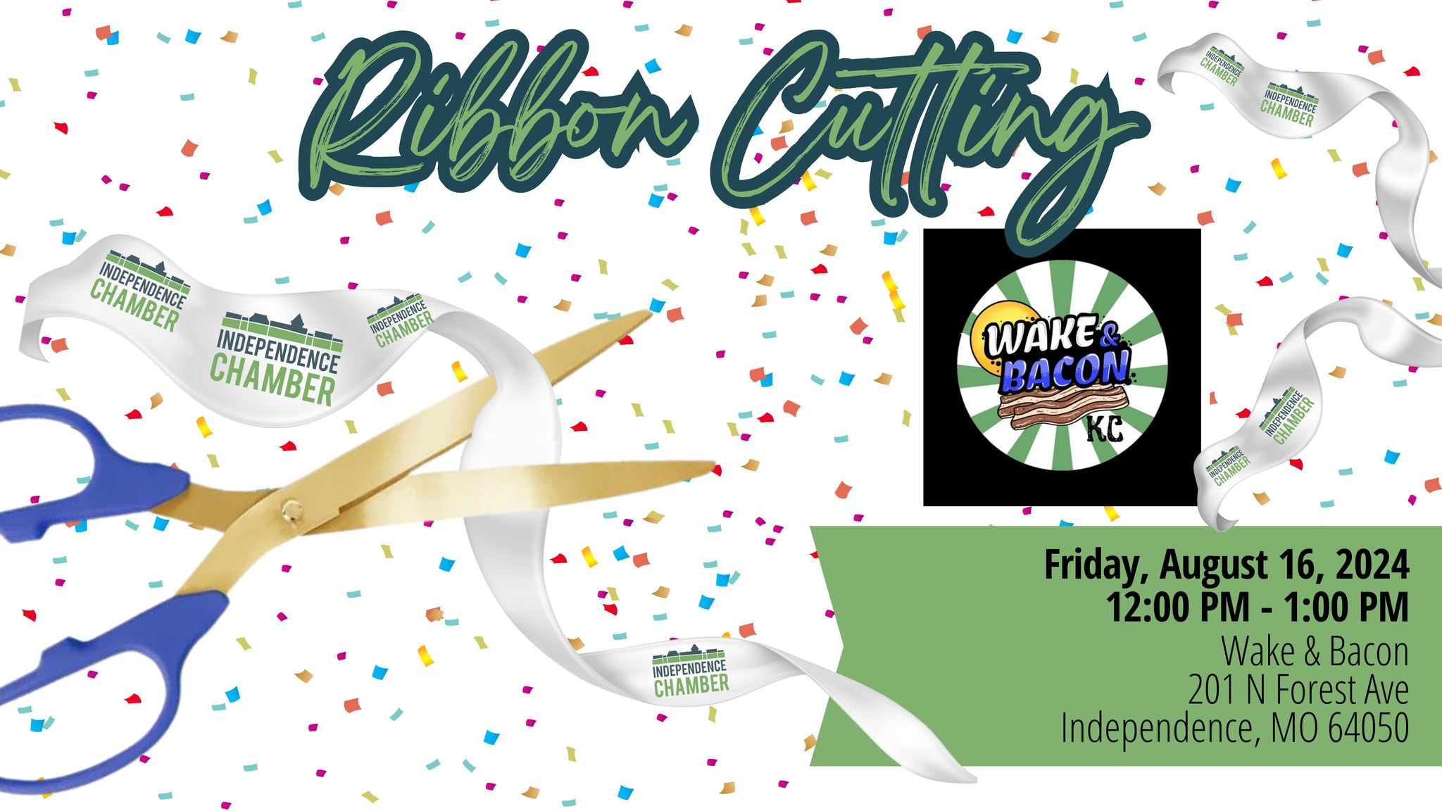 Ribbon Cutting - Wake & Bacon KC