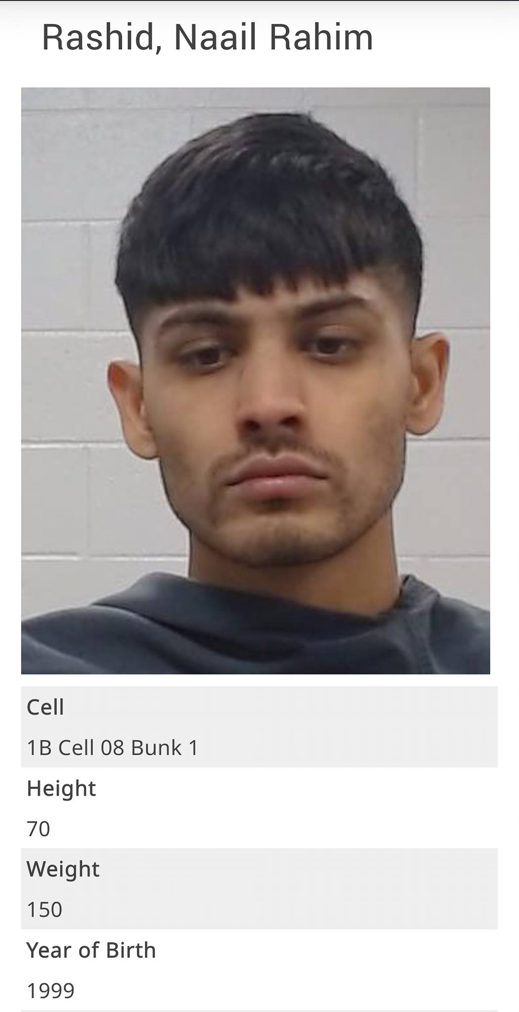 Rashid, Naail Rahim 12... - Collin County Inmates 4.0 | Facebook