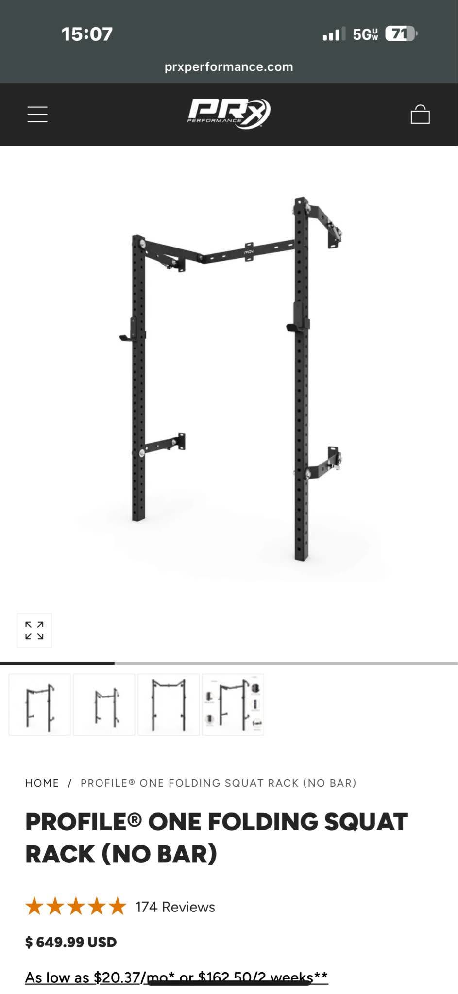 PRx foldable weight lifting rack - Weight Lifting Machines & Racks ...
