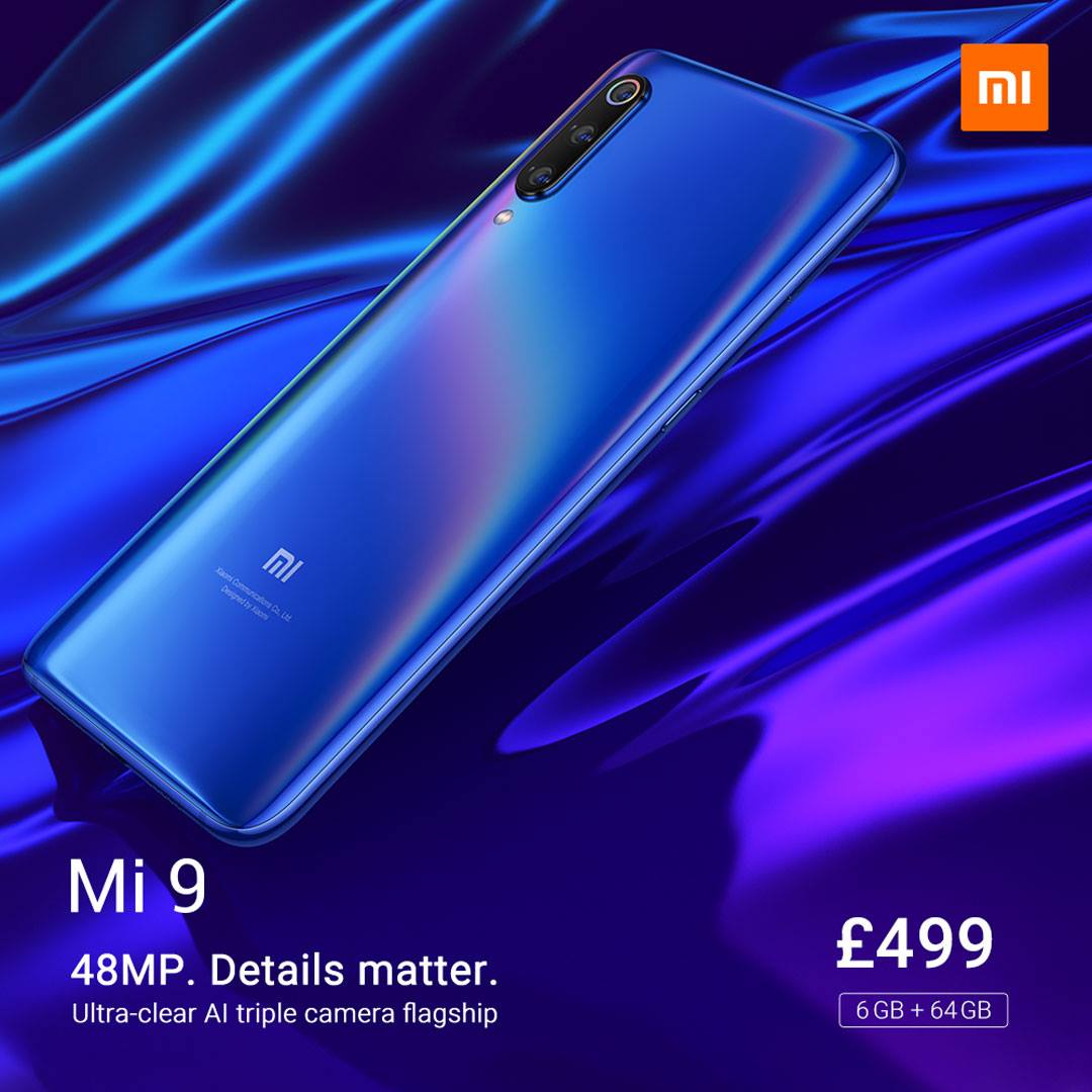 Here are the specifications for Xiaomi Mi 9