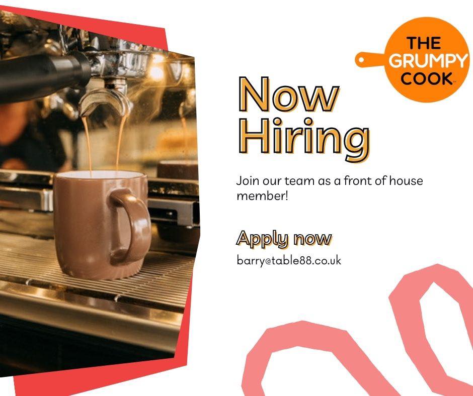 🌟 We’re Hiring – Front of House at... - Grumpy Cook Hastings | Facebook