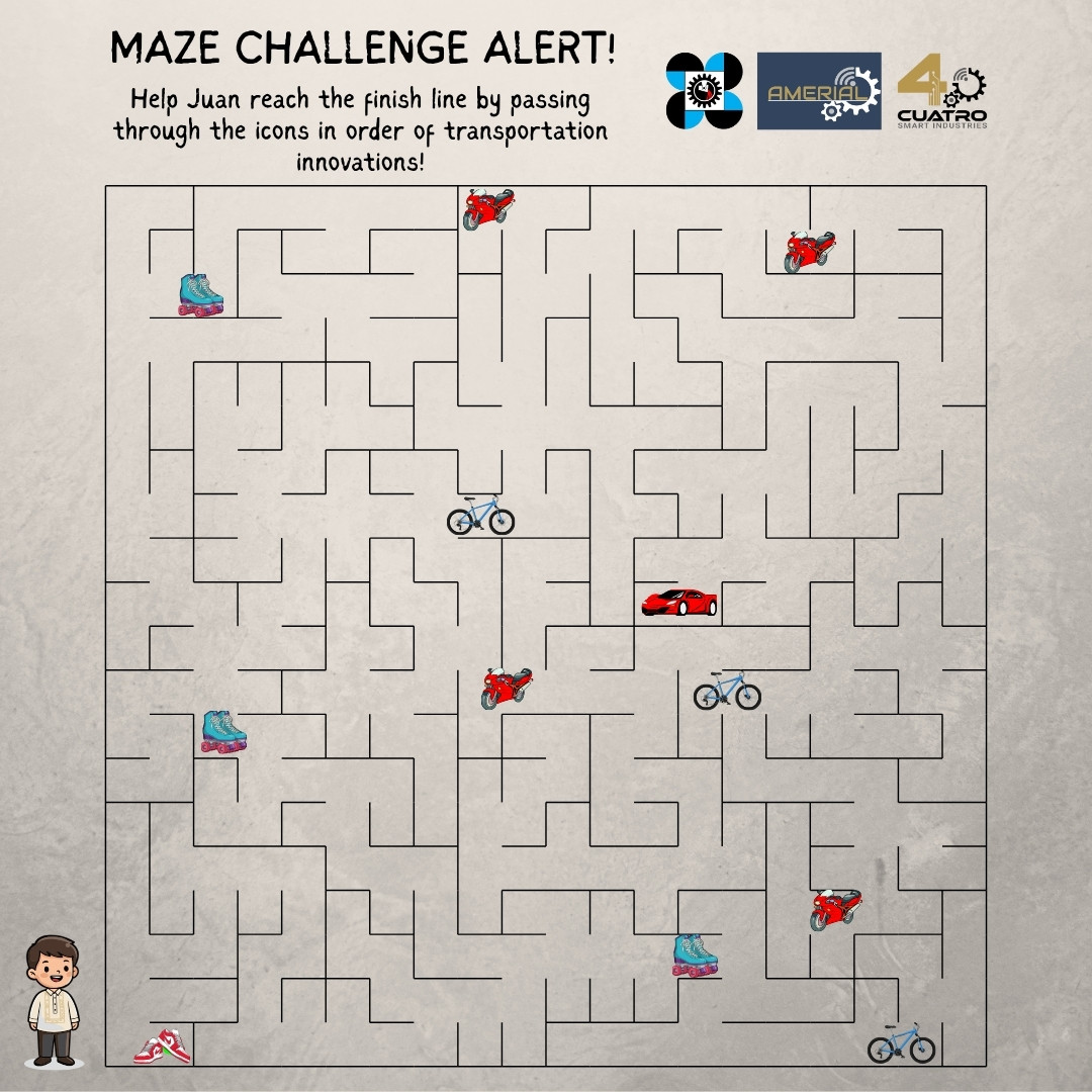 🌀 MAZE CHALLENGE ALERT! 🌀 Help Juan reach the finish line by passing ...