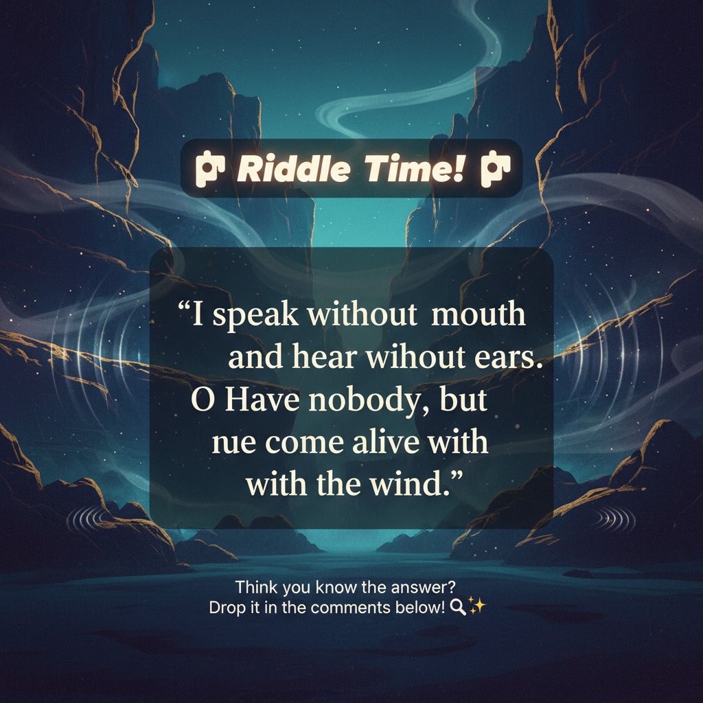 KaJuander - 🧩 Riddle Time! 🧩 I speak without a mouth and... | Facebook