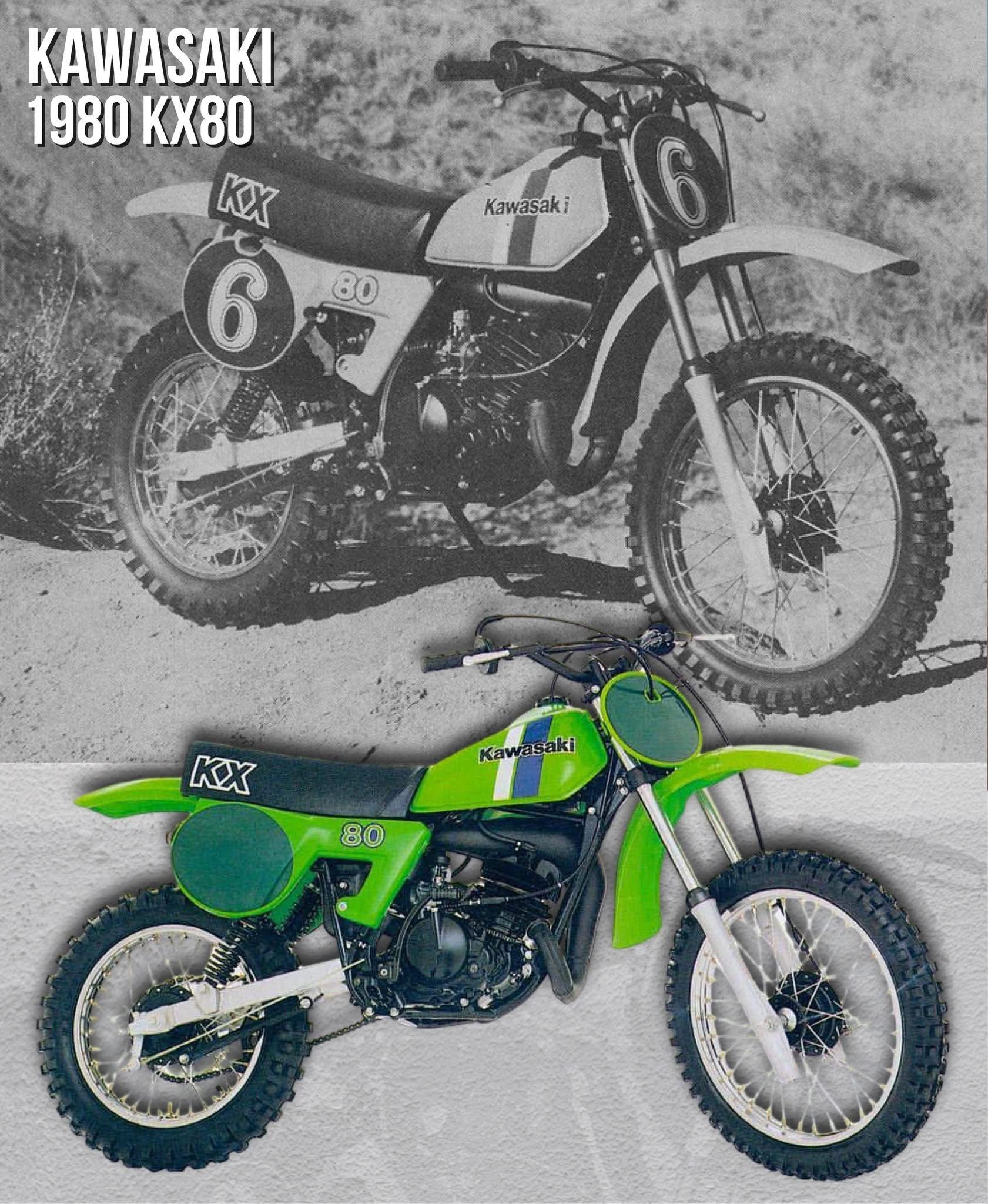 🔥1980 Kawasaki KX80 Team Green's mini motocross weapon. 82cc