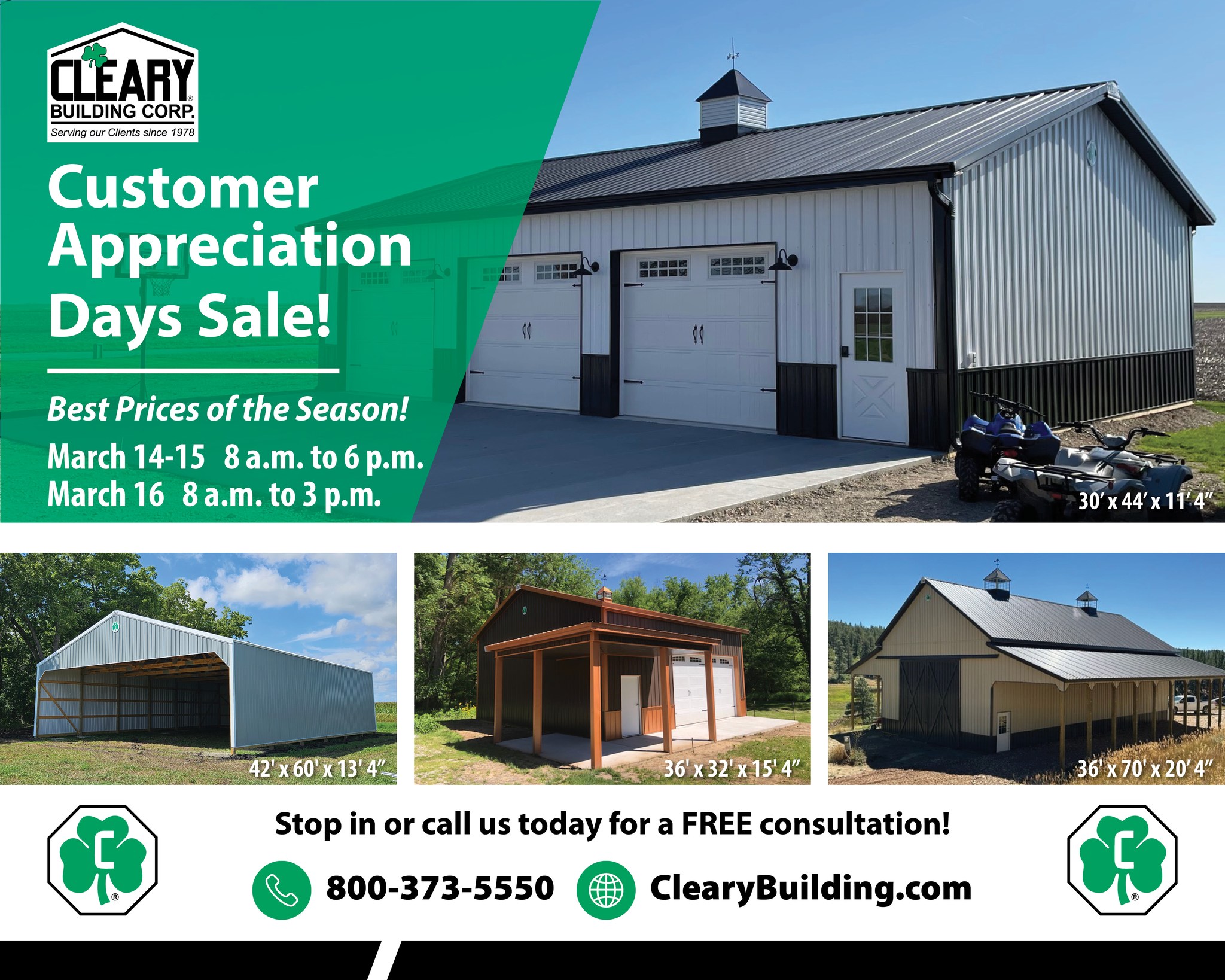 Cleary - Join us for our Customer Appreciation Days event and take ...