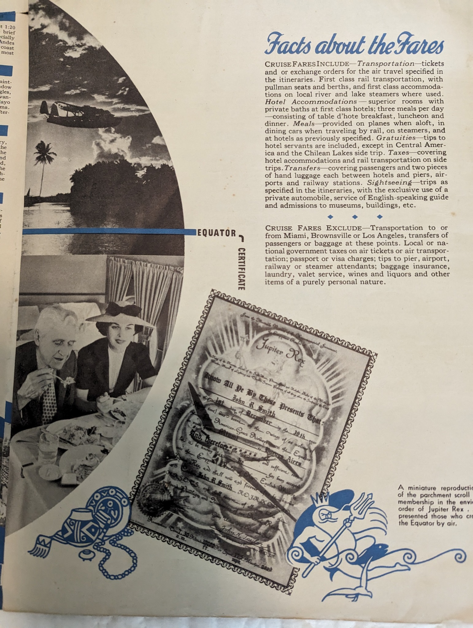 Vintage Pan Am brochures from 1939 New York World's Fair