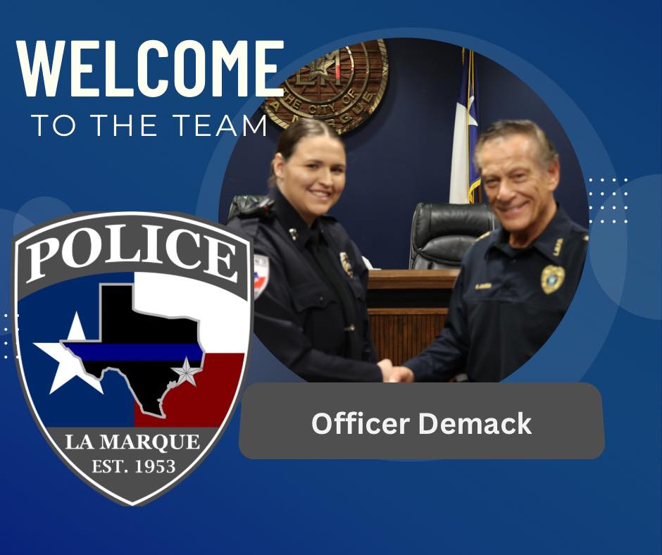 La Marque Police Department welcomes Officer Castillo