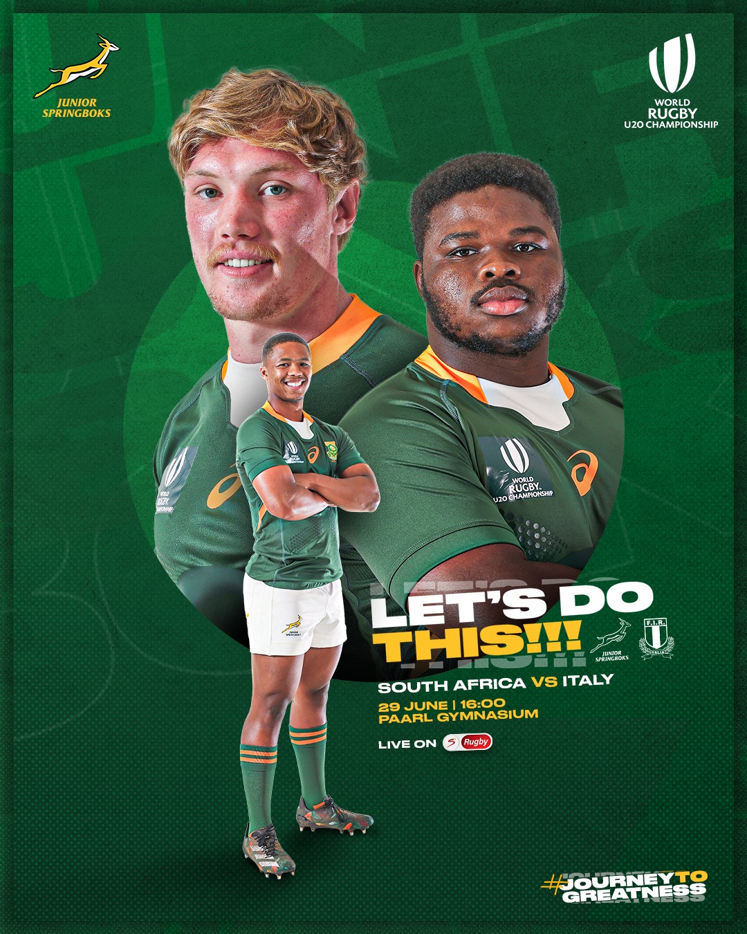 Springboks - 🇿🇦 Game Day 2 for the #JuniorBoks They take... | Facebook