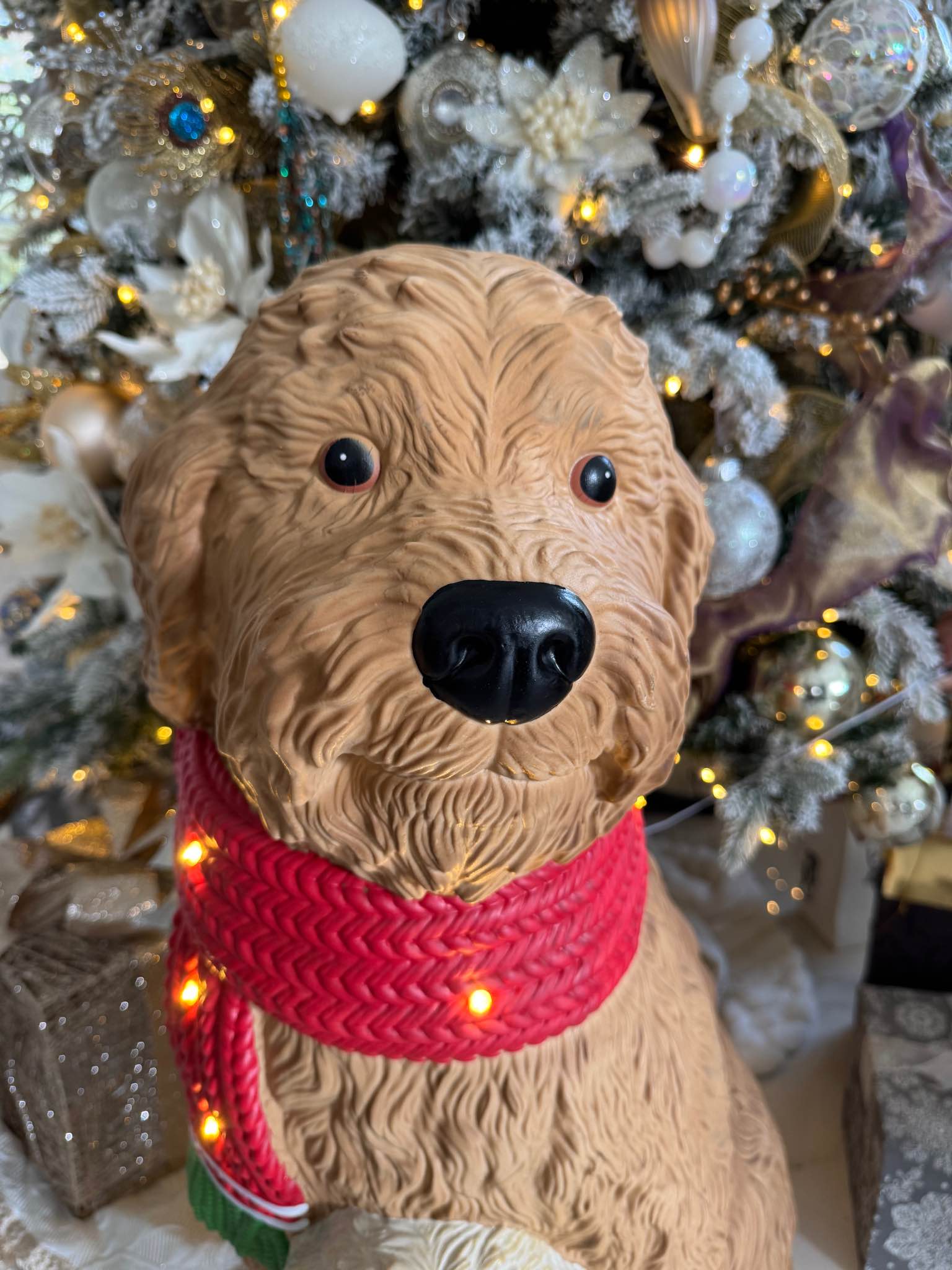 Golden Doodle Christmas Decor, Life size, Brand new, light up beautiful