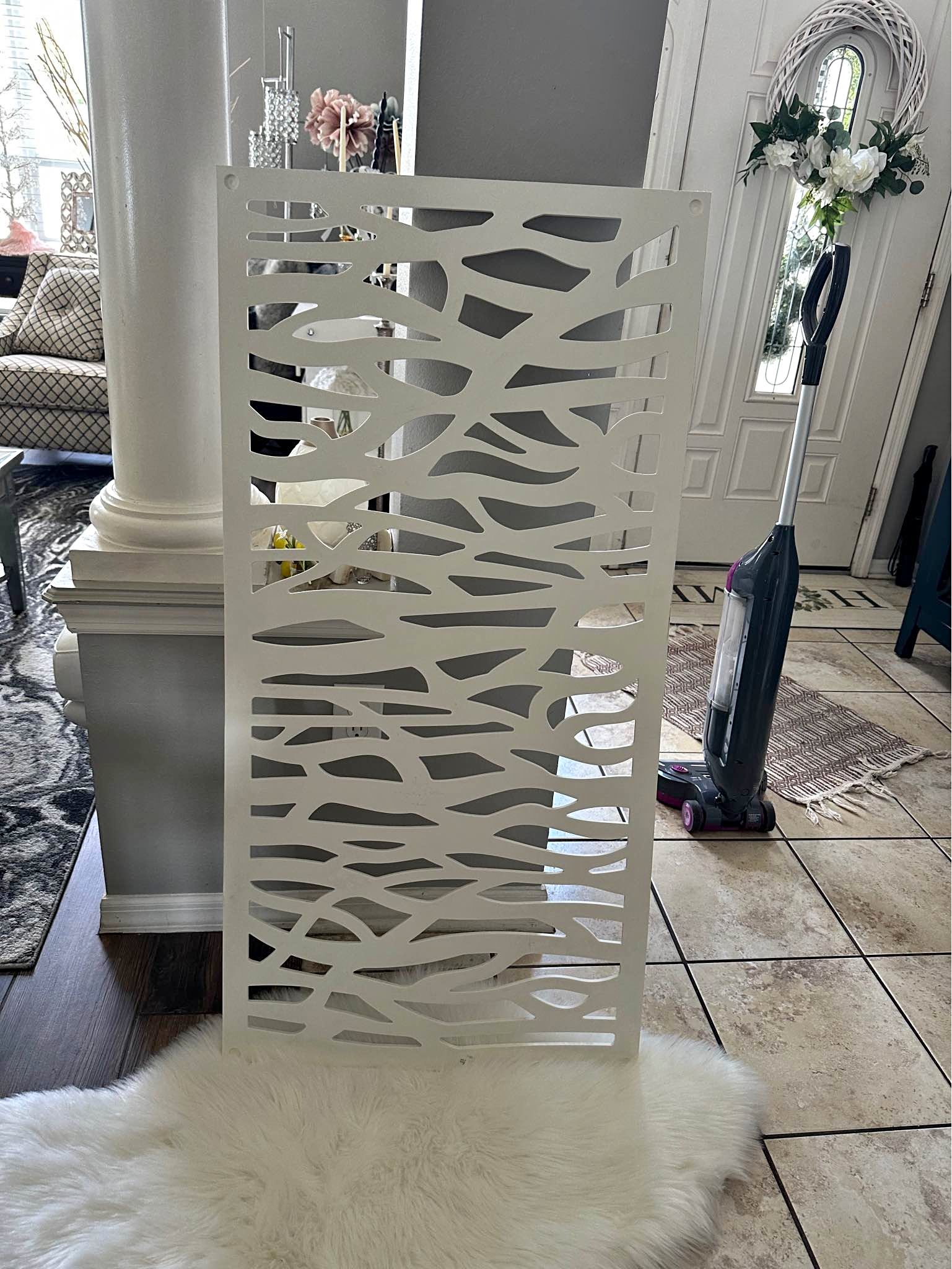 White Decorative panel 48x24 Wesley Chapel not metal - Home Decor