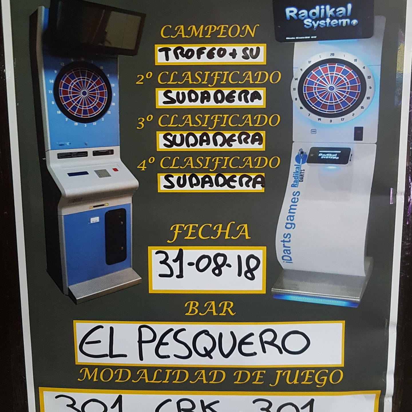 Hostelería El Pesquero - CAMPEONATO FINAL DE VERANO EL PESQUERO A DOBLE ...