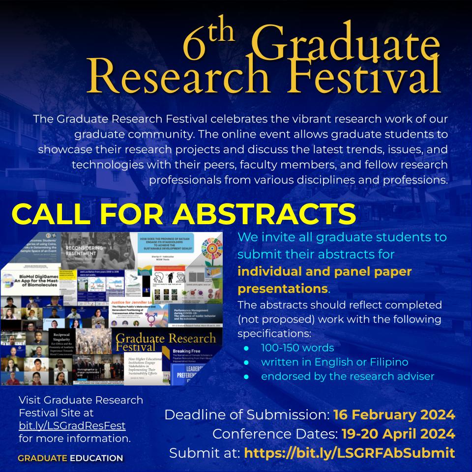 Call for abstracts! All... - Ateneo de Manila University