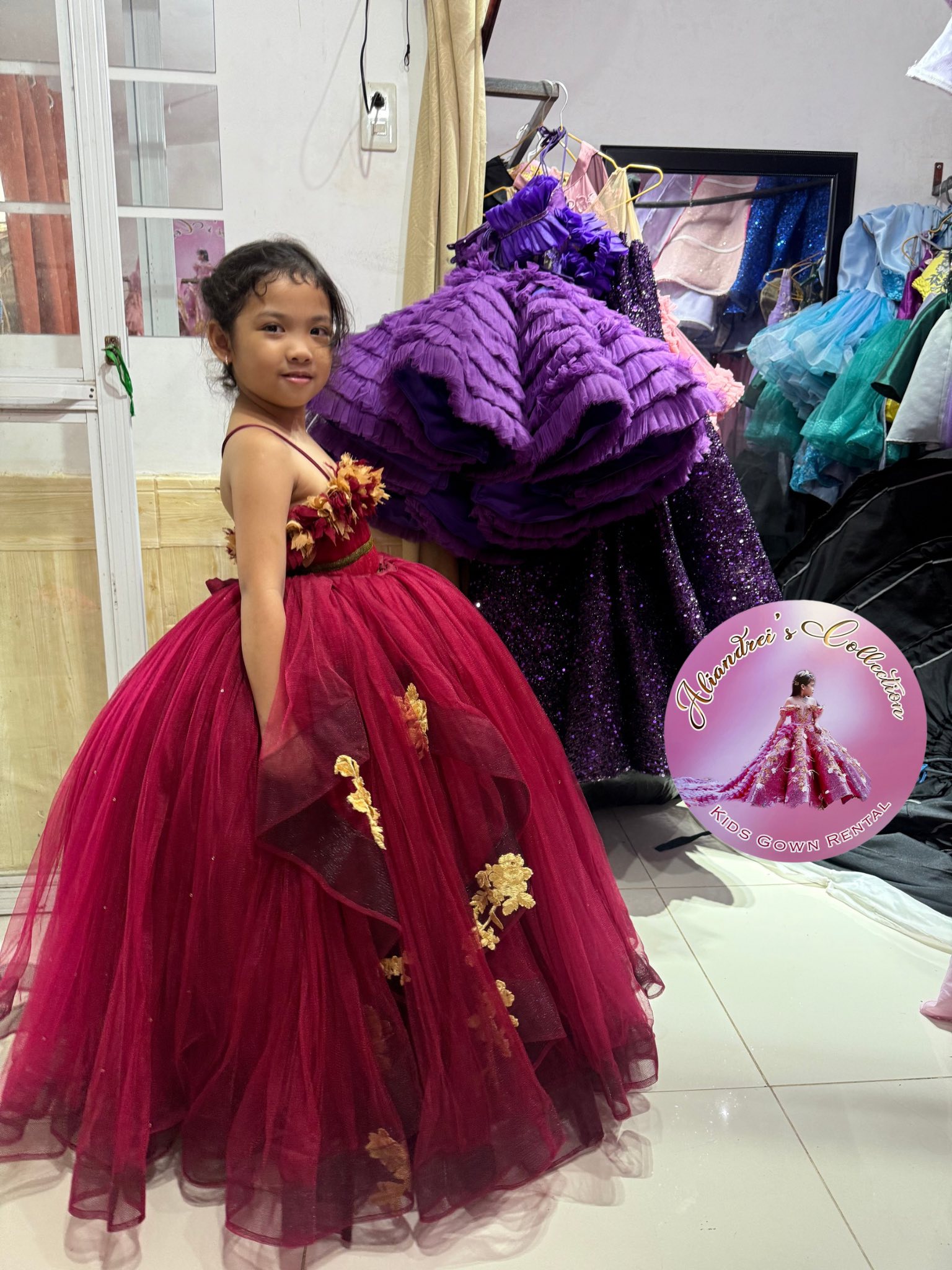 Booked📝 Picking out the perfect Kpop Demon hunters themed gown for a fierce 7th birthday look.✨