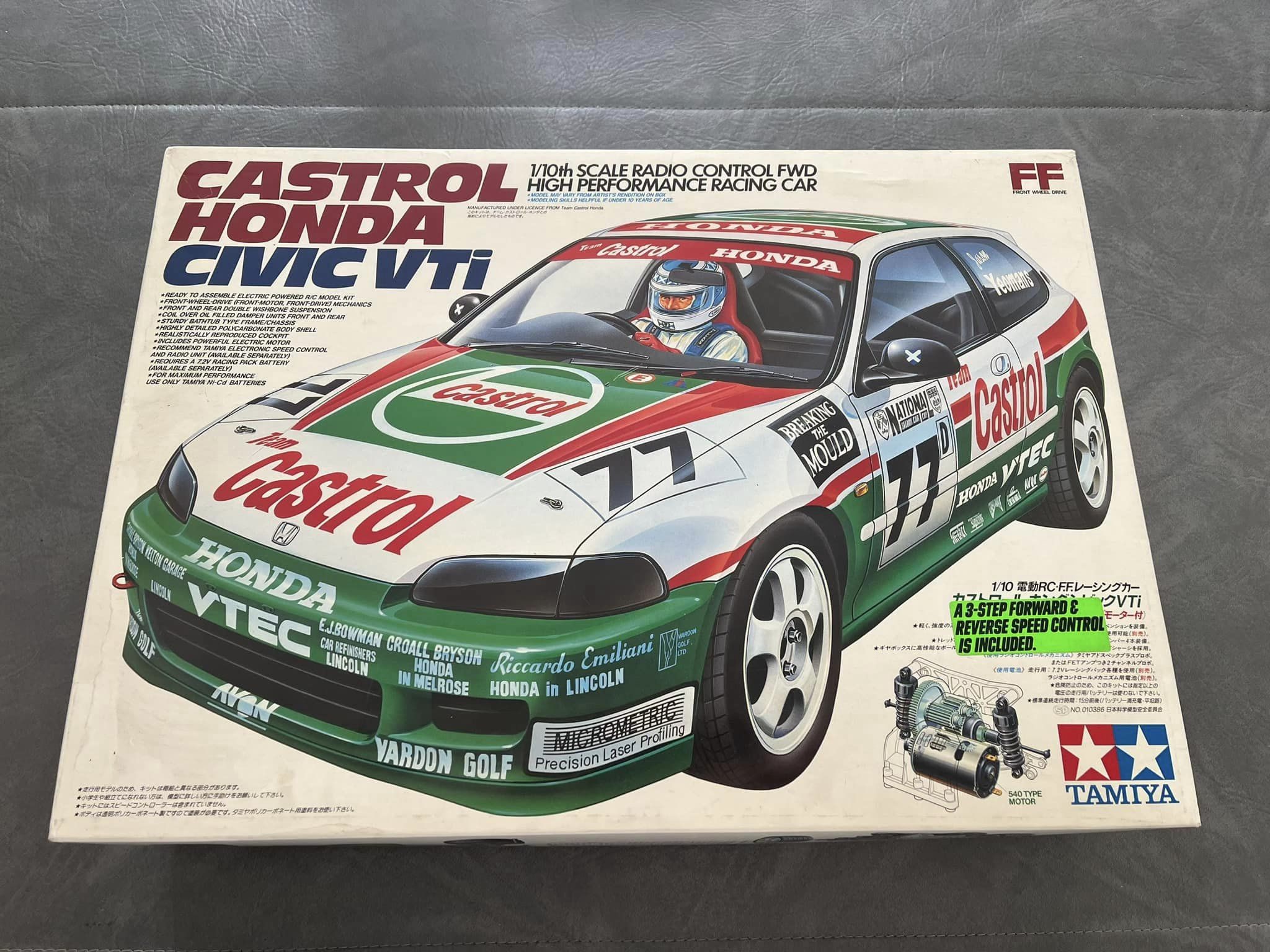 1993 Tamiya Castrol Honda Civic VTI 1/10 scale car for sale