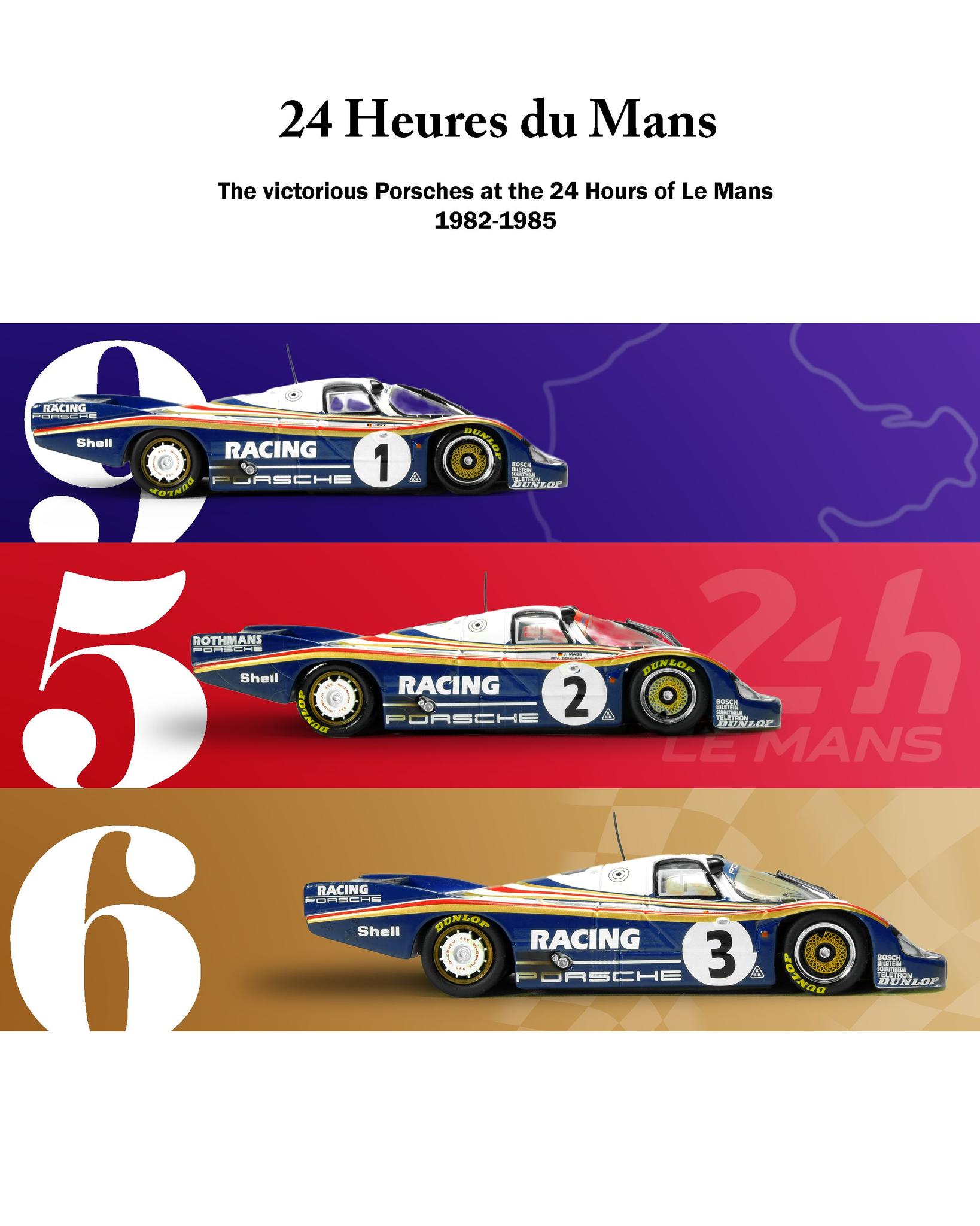 Minichamps 1:43 scale Porsche 956 model cars