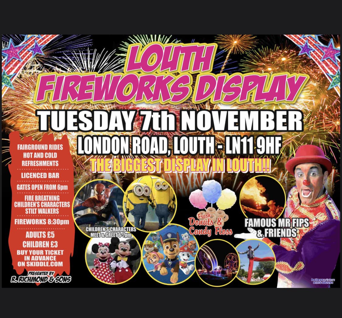 R.Richmond - Louth Fireworks Display is back.. Tuesday 7th of November ...
