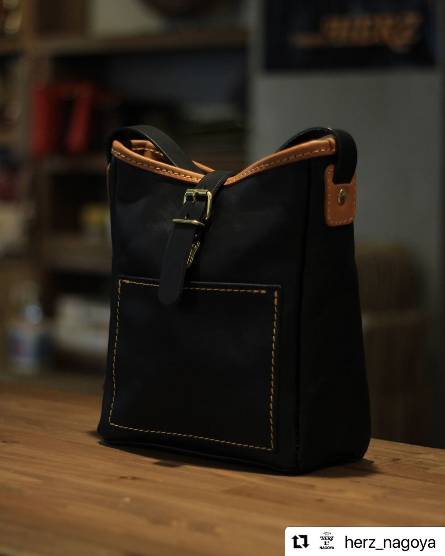 ヘルツ HERZ ビジネスバッグ ラティーゴ 牛革 ブラック 美品