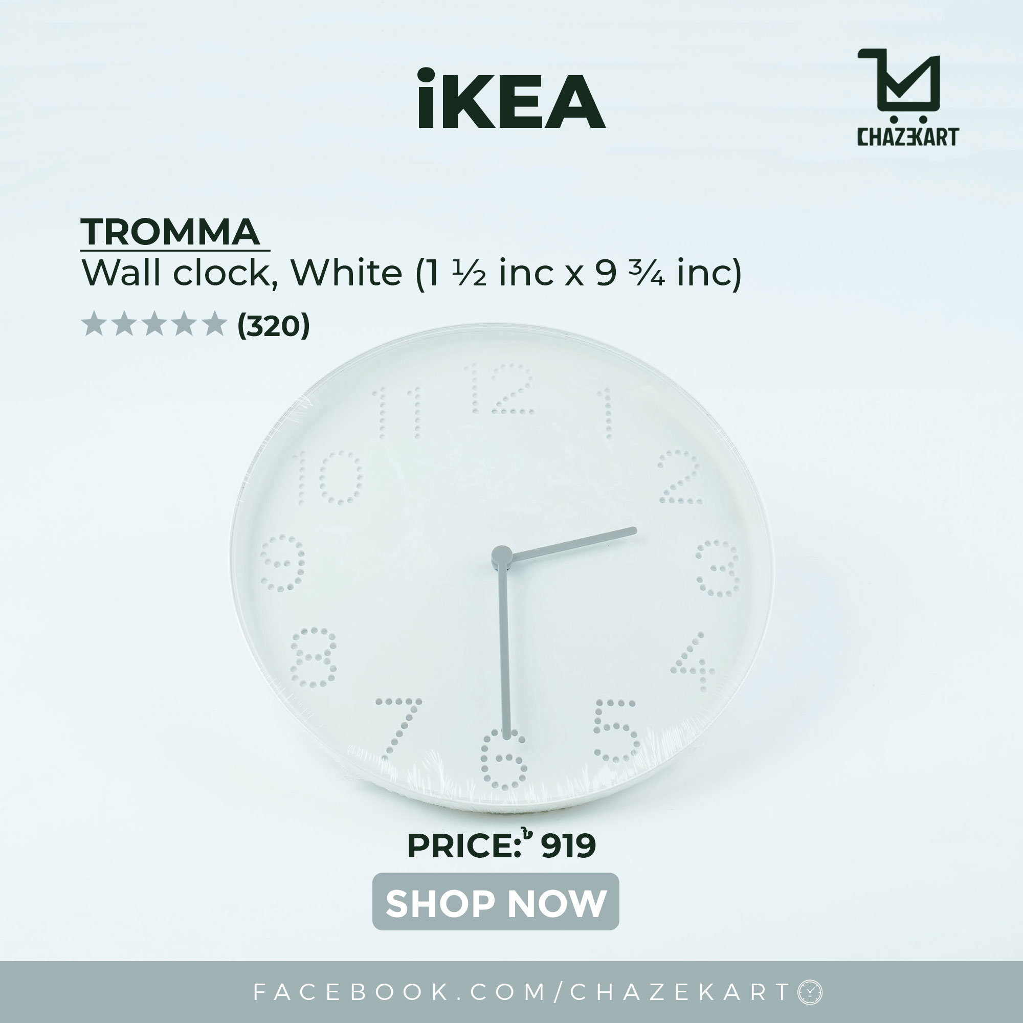 Chazekart - IKEA, TROMMA wall clock is now available in...