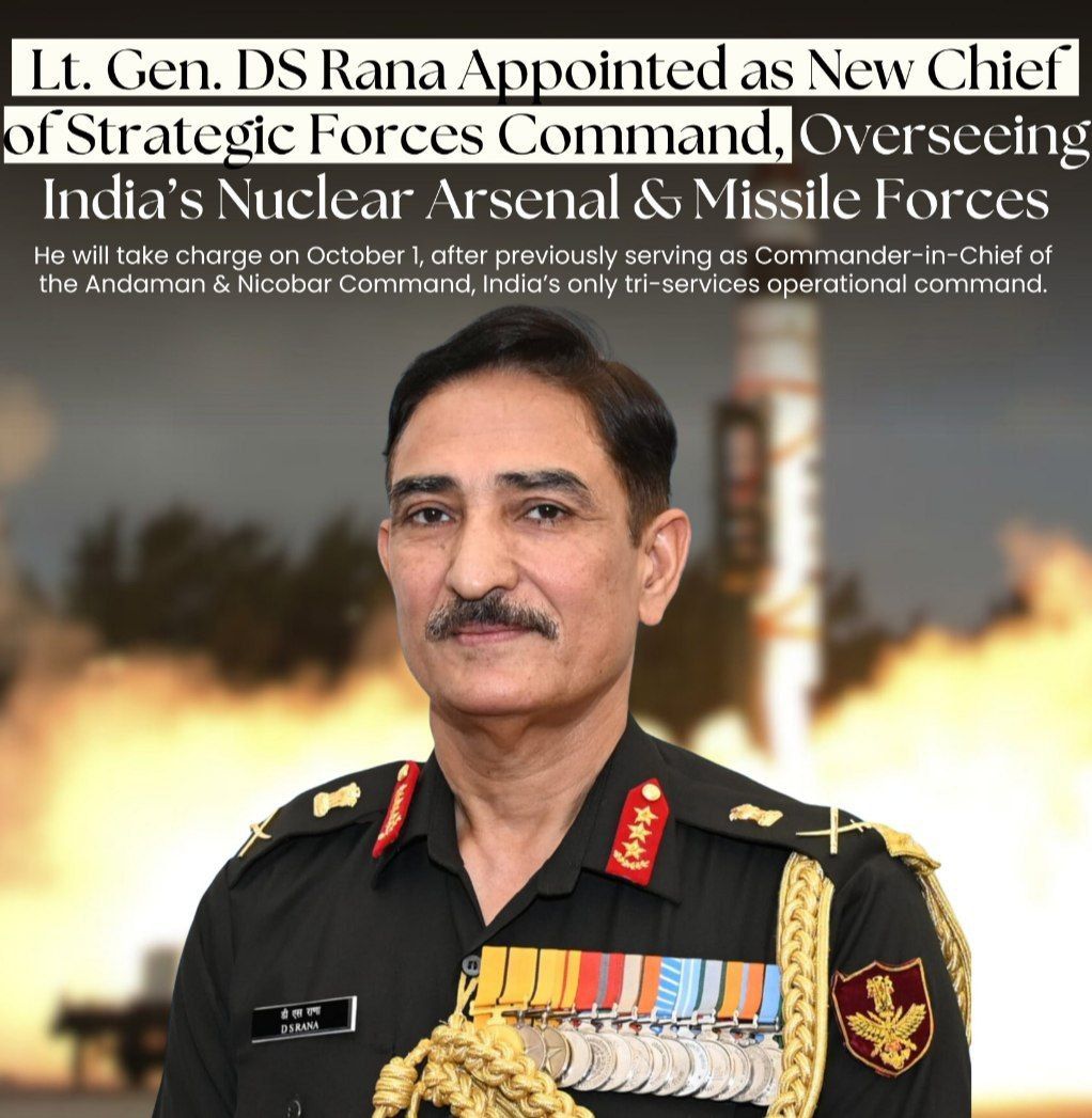 Deepak Kalappat - Lt. Gen. DS Rana appointed as the new... | Facebook