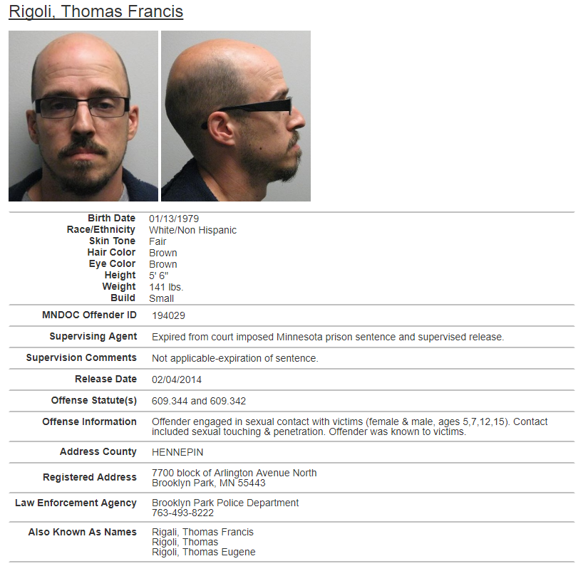 Minnesota - IN CUSTODY on PC Felony Criminal Sex Conduct-3rd Degree ...