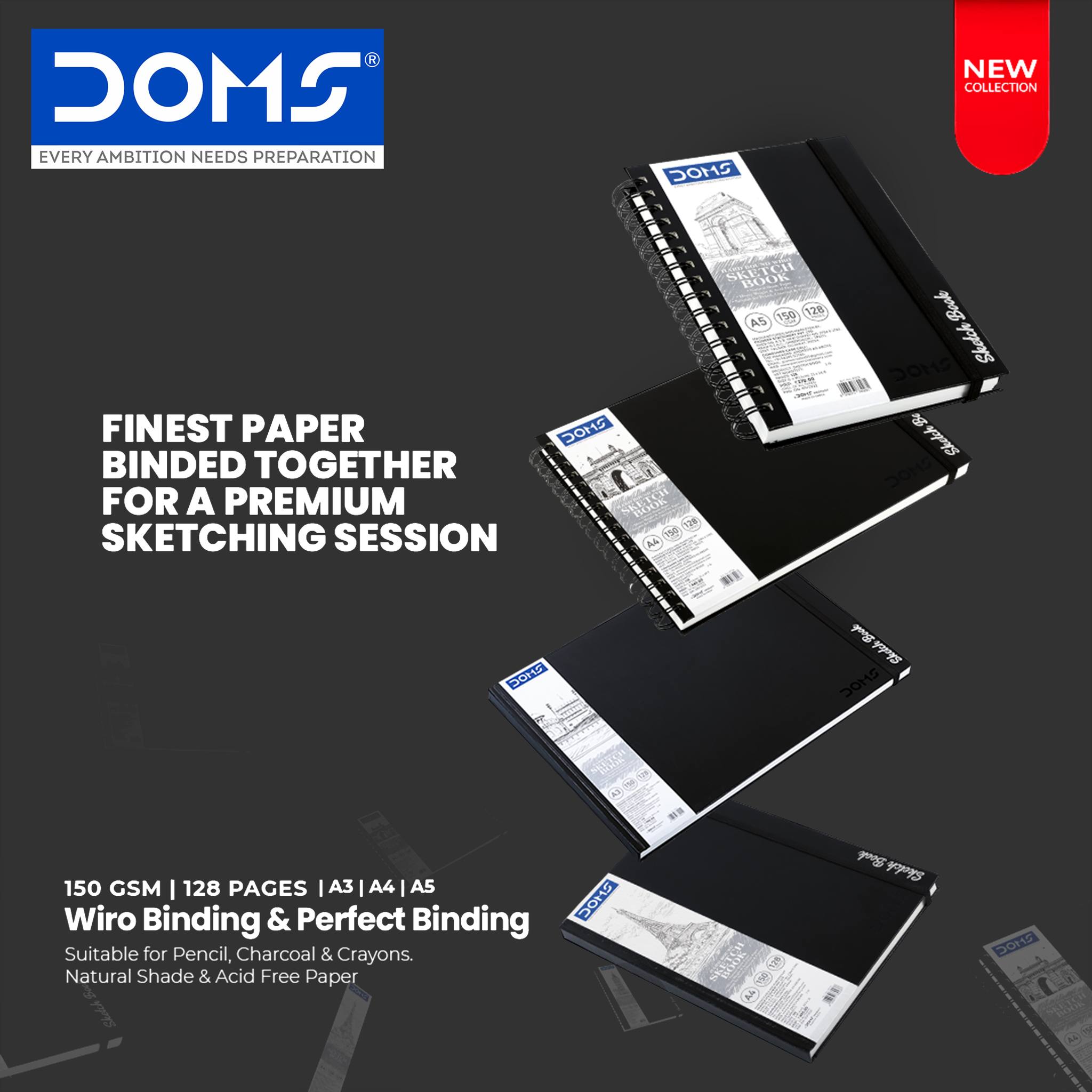 DOMS - DOMS Sketchbooks is available in 3 different... | Facebook