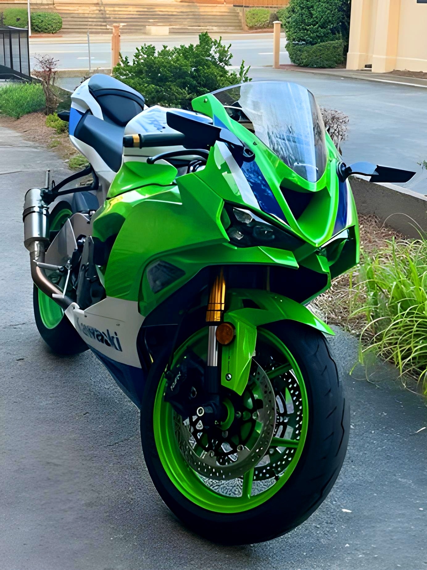 Kawasaki zx6r white angel 🤍❤️