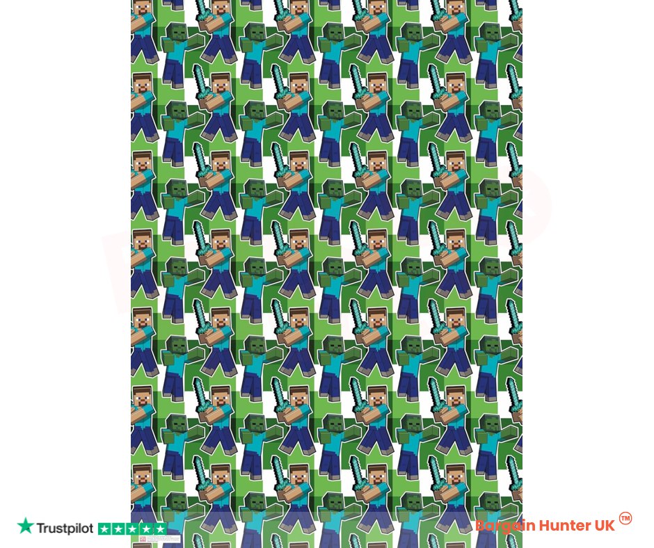 Bargain - 💥 Save 80%! 💥 Get Minecraft Wrapping Paper (2m Roll) now for ...