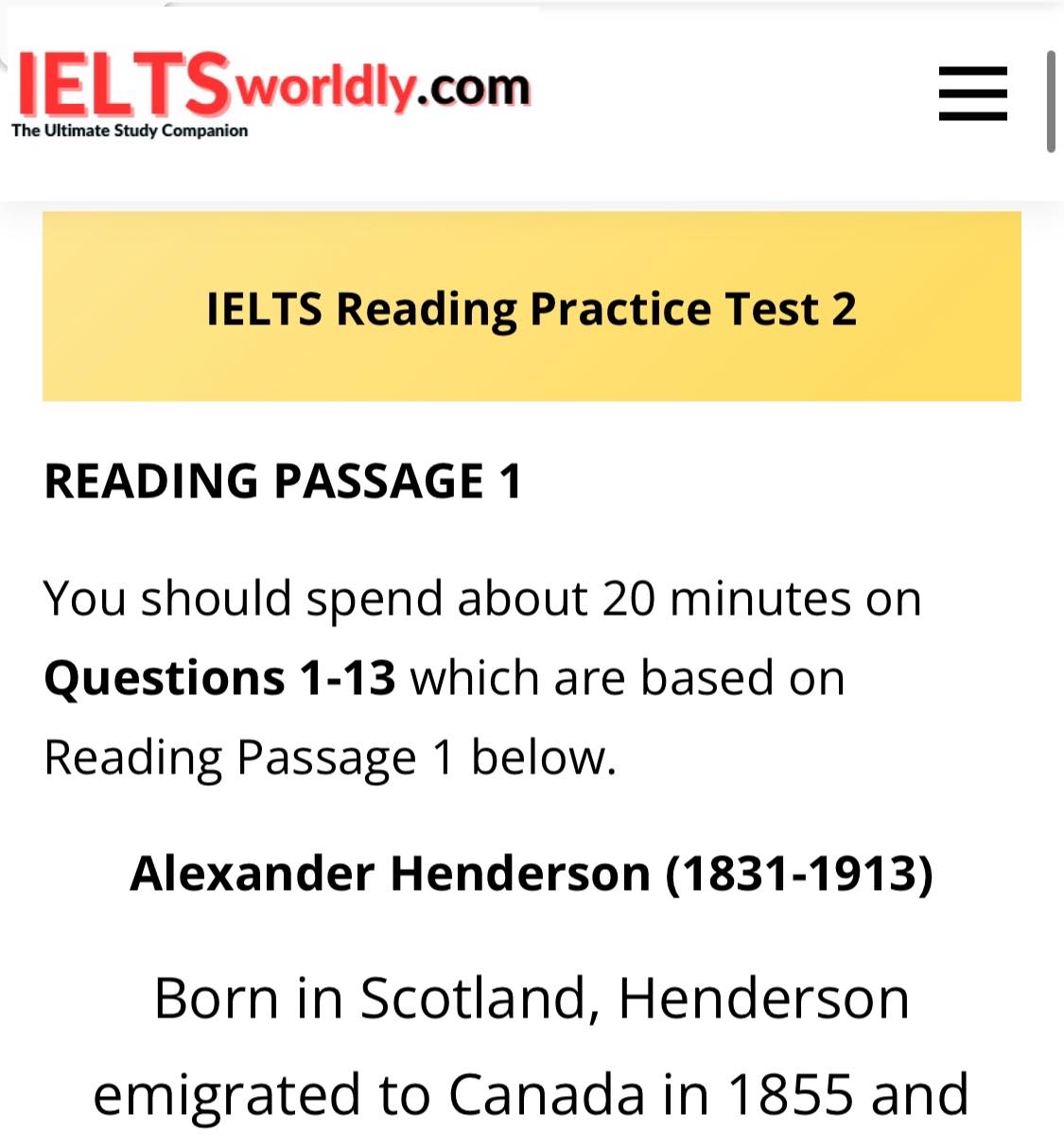 IELTS Worldly - IELTS Reading Practice Test 2 with Answers...
