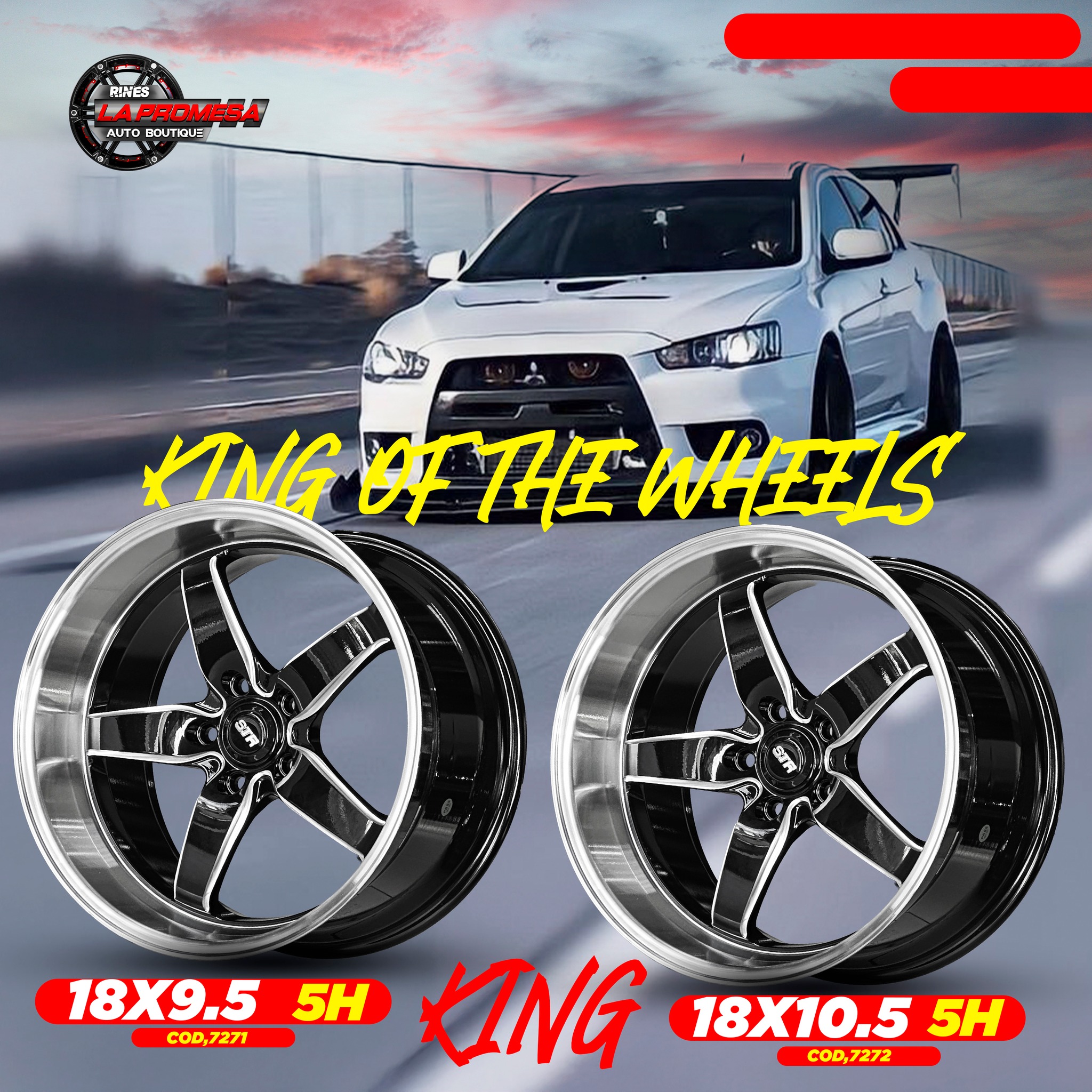 RINES - 🚨🔥 ¡Ya llegaron los STR Wheels T From Style en medidas 18x9.5 y ...
