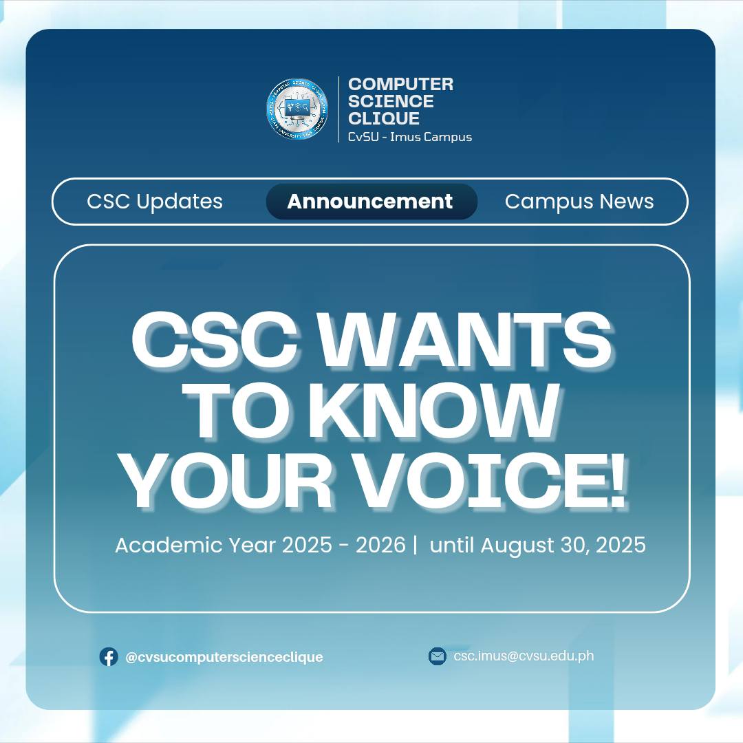 📣 𝗖𝗦𝗖 𝗪𝗮𝗻𝘁𝘀 𝗬𝗢𝗨𝗥 𝗩𝗼𝗶𝗰𝗲! 🫵🏻... - Computer Science Clique - CSC | Facebook