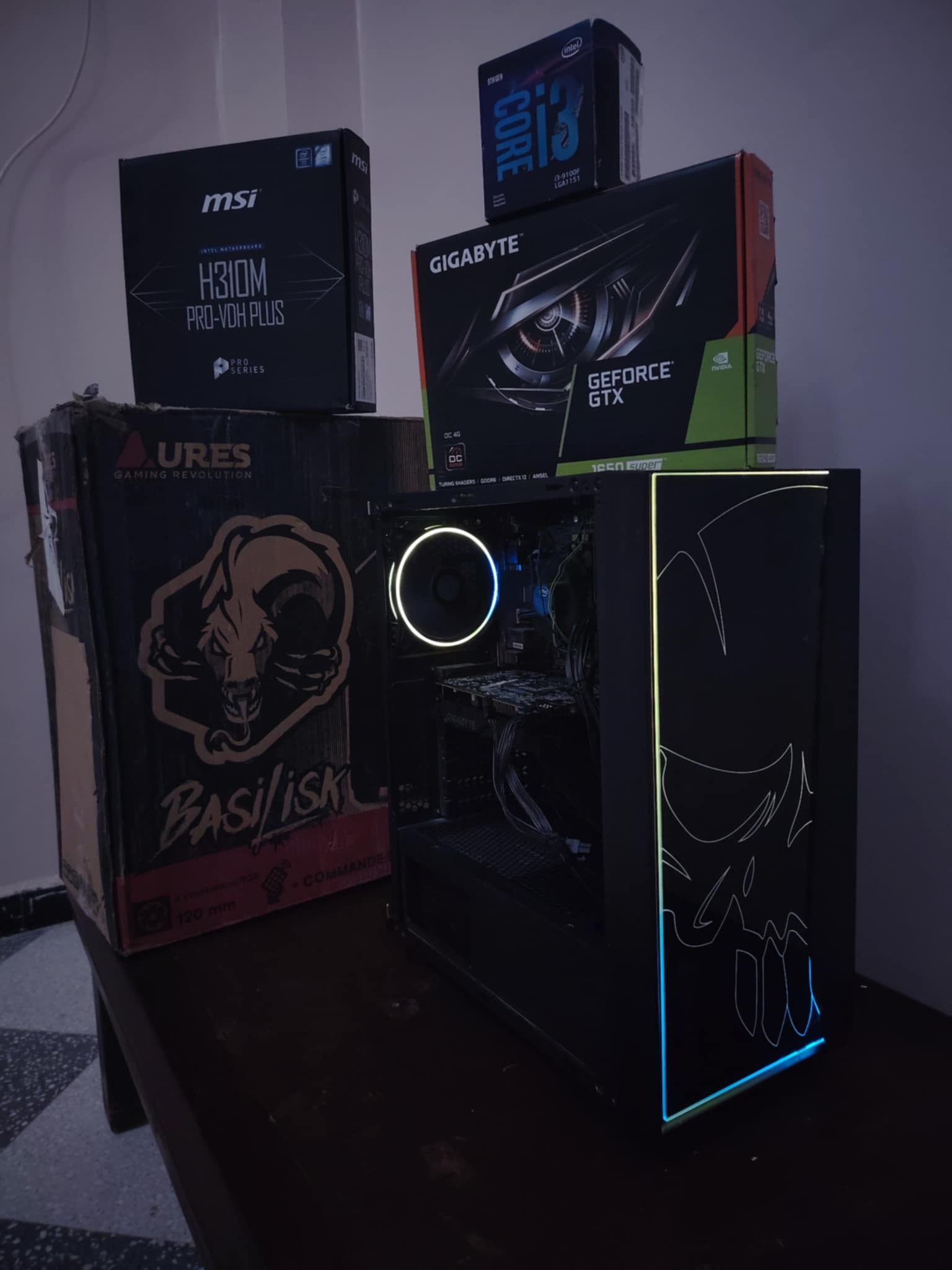 Gaming pc build with i3 9100f and gtx 1650