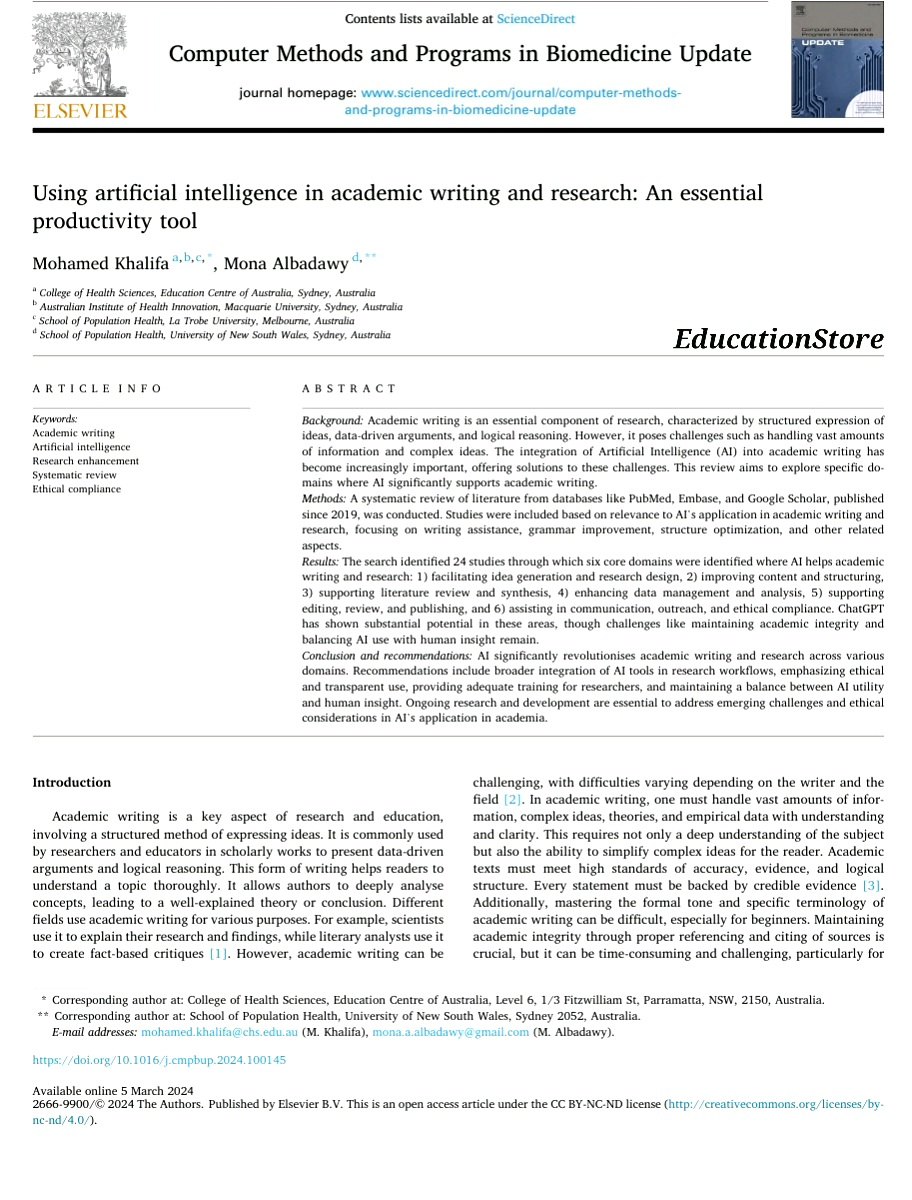 EducationStore - Using artificial intelligence in academic writing and ...