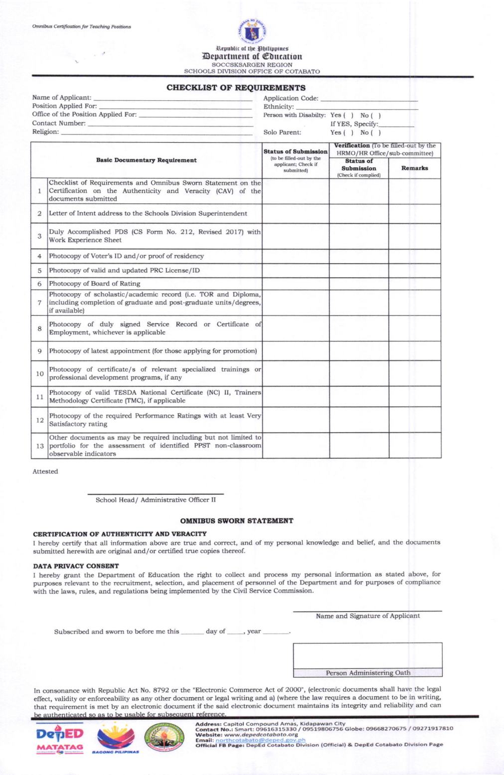 DepEd RXII SDO Cotabato... - DepEd RXII SDO Cotabato Province