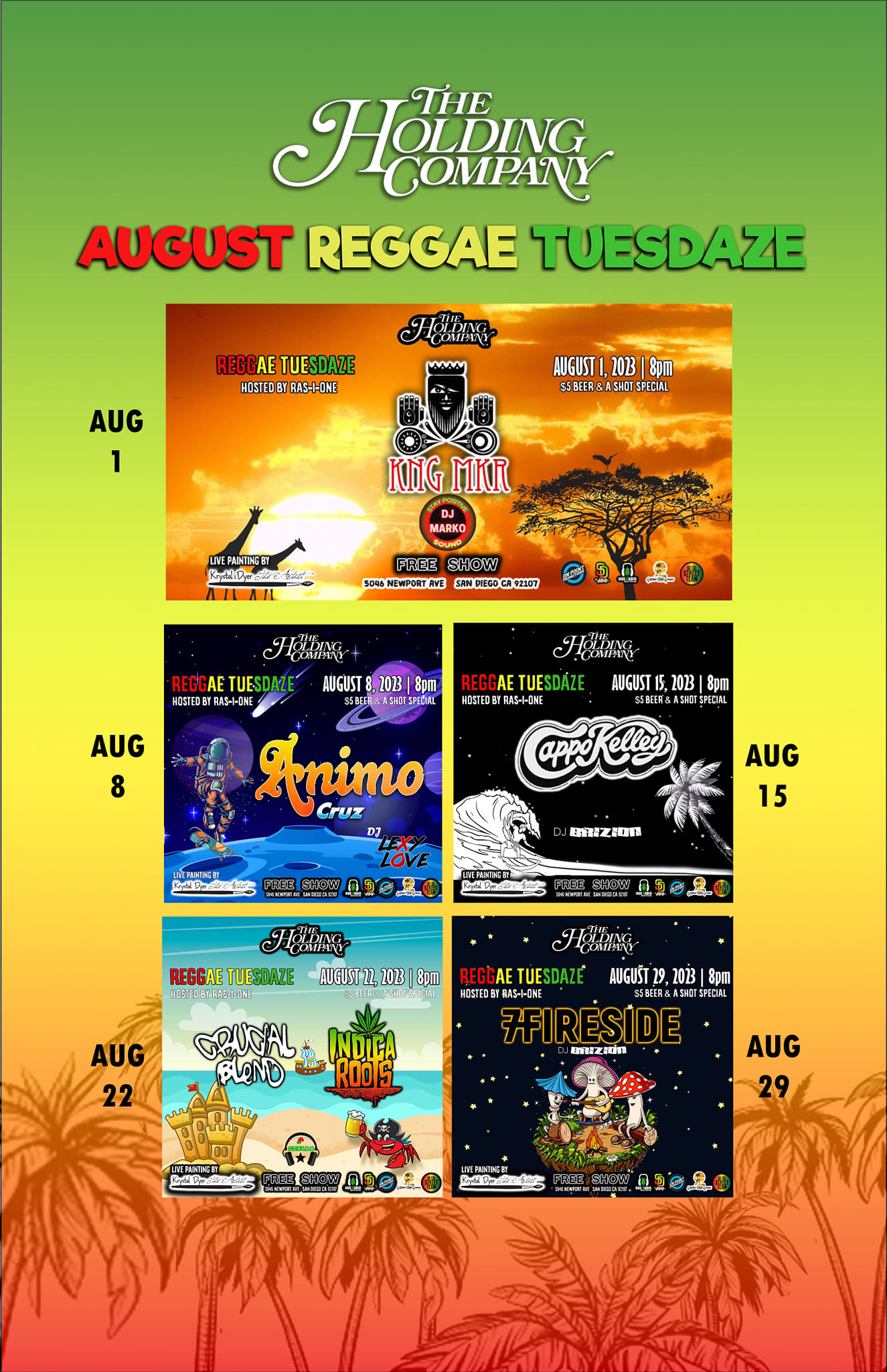 Reggae Tuesdaze at The Holding Company | San Diego CA