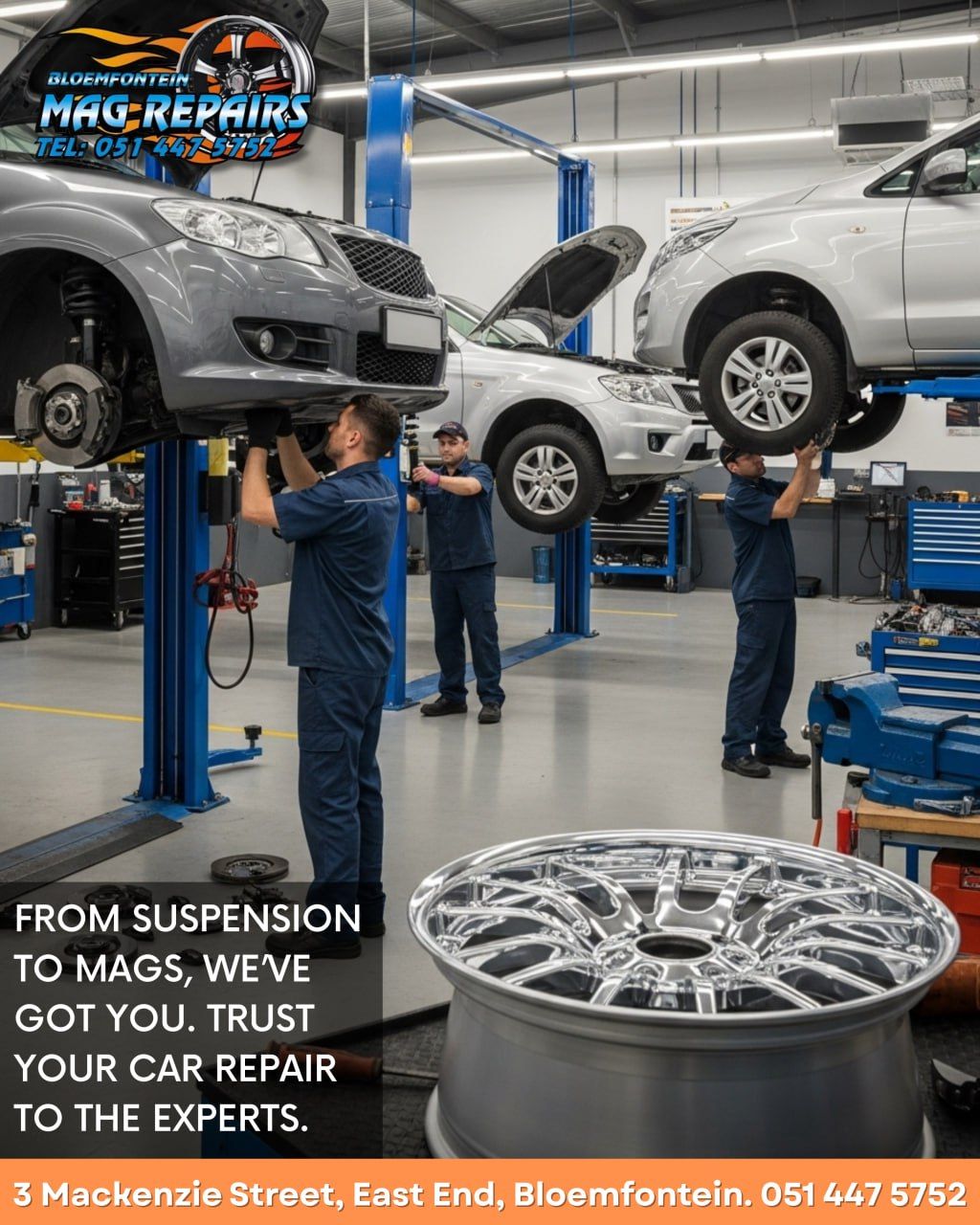 Bloemfontein - FROM DAMAGED MAGS TO SUSPENSION ISSUES — WE SORT IT OUT ...