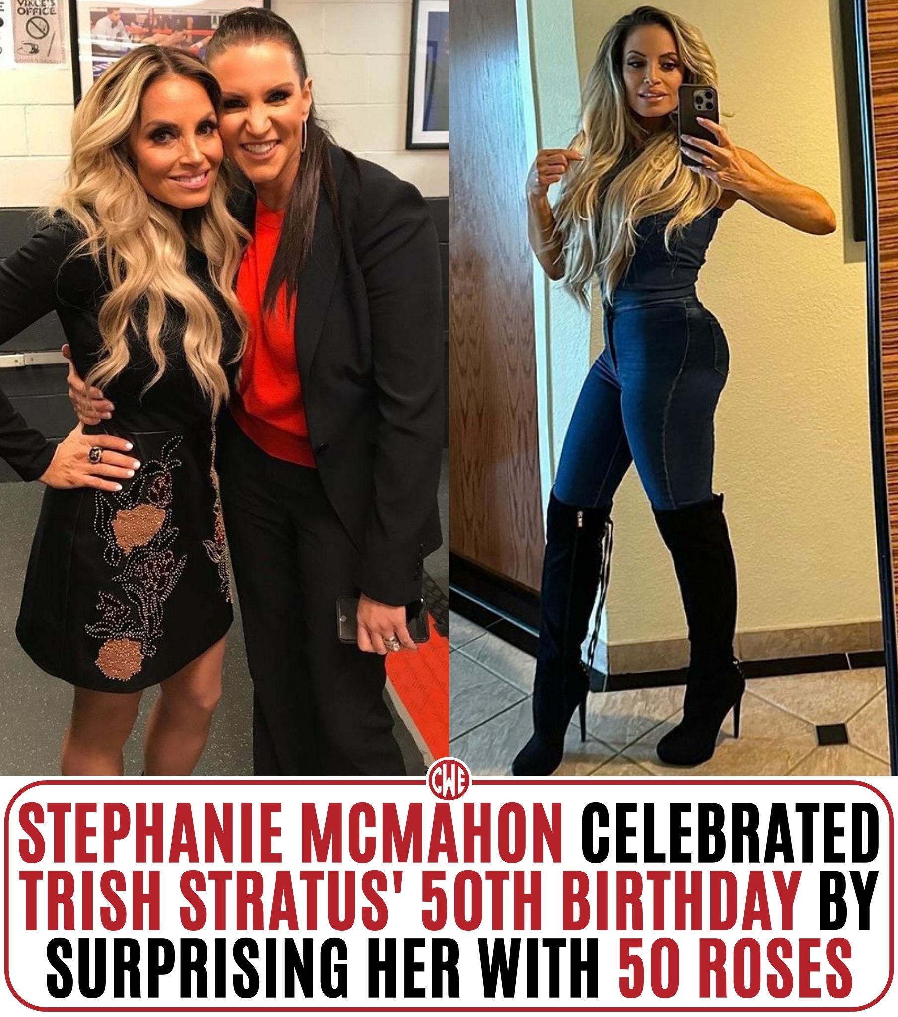 Classic - Stephanie McMahon celebrated Trish Stratus' 50th birthday by ...