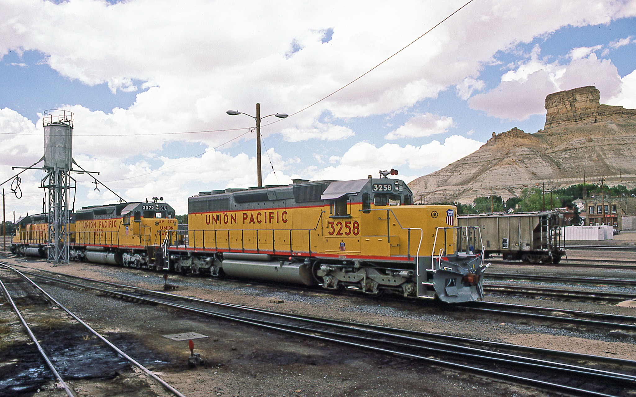 Union Pacific SD40 locomotives in Green River, Wyoming