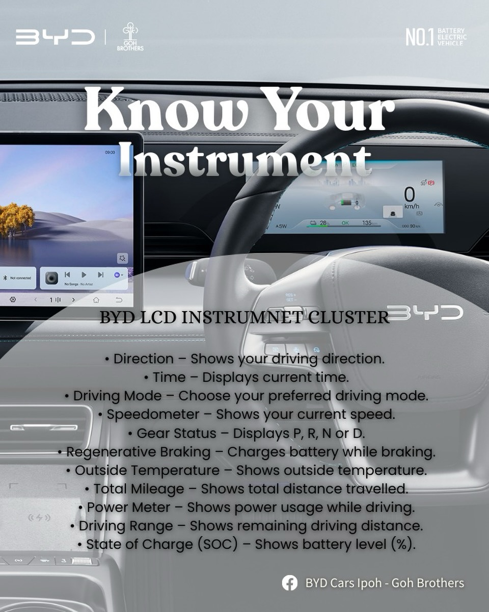 BYD - Know Your Instrument. 🚗 Your BYD LCD Instrument Cluster keeps ...