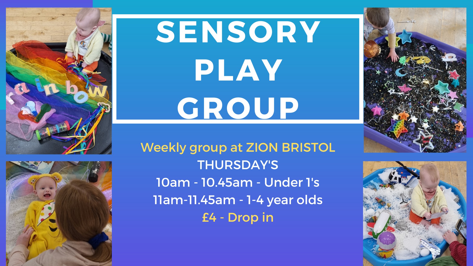 Zion Bristol - The LAST Sensory play group is tomorrow! A... | Facebook