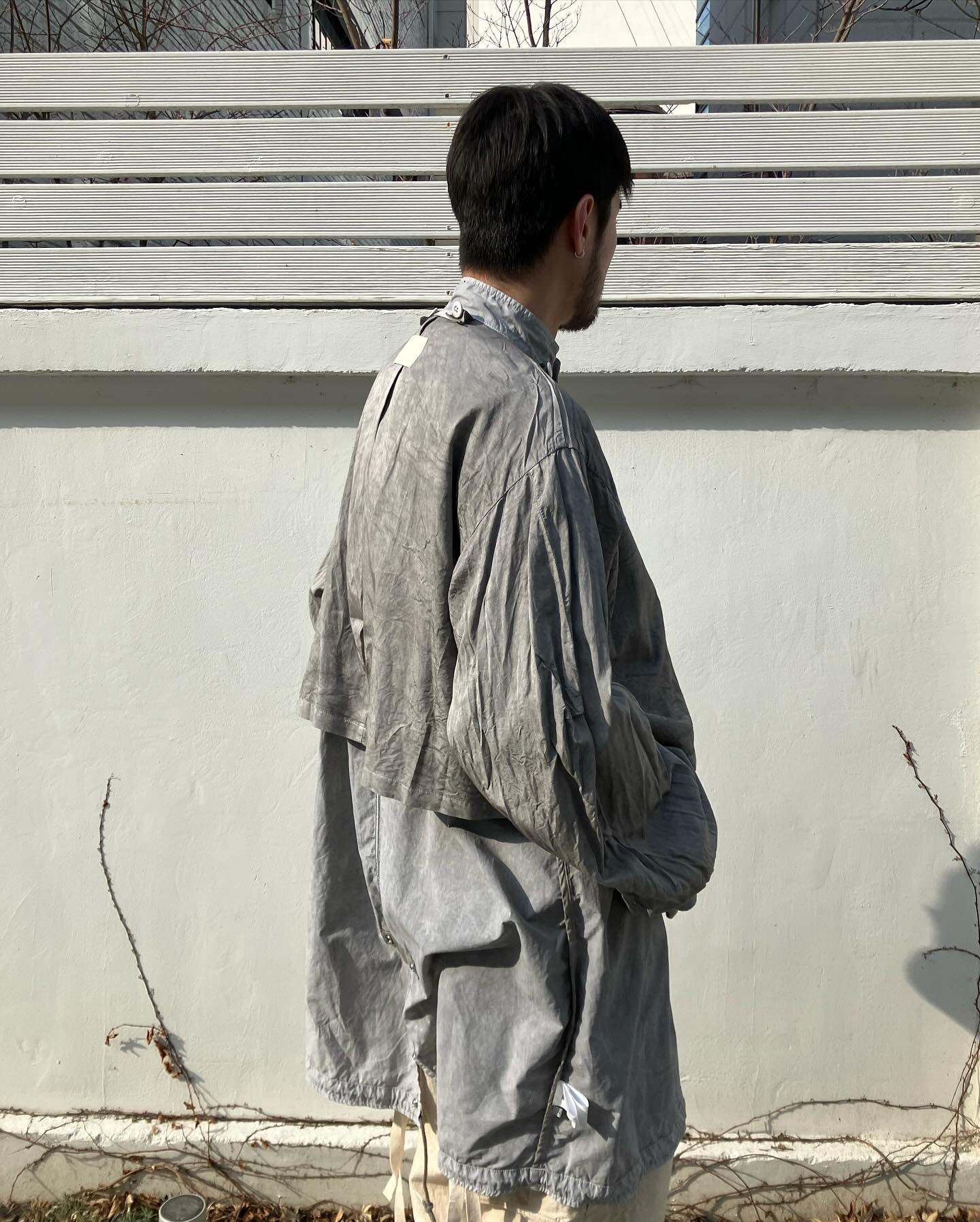 Staff Daily OUTER - #INNAT - HAND DYED FISHTAIL COAT [Gray] 2 