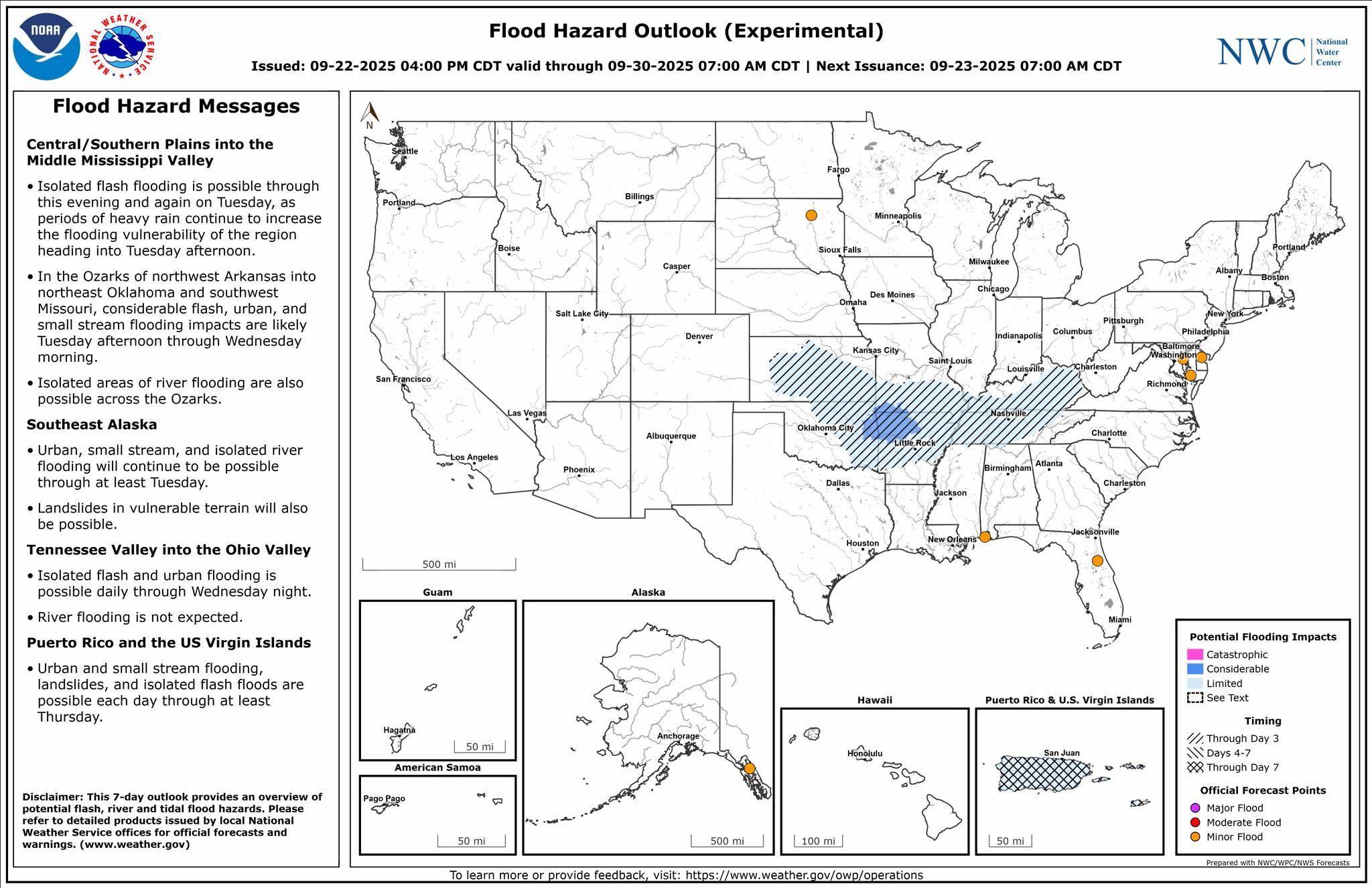 NWS - The National Water Center has issued the afternoon National Flood ...
