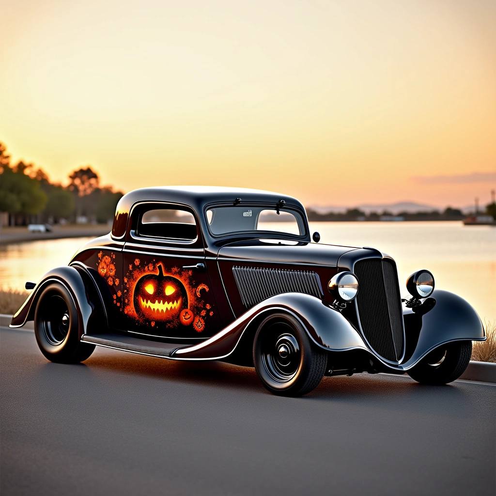 AI automotive art | AI renditions of fictional Hot Rods with 